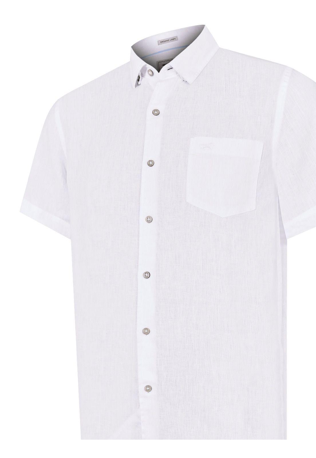 camisa Lino Orgánico Blanco Linenshort Hombre -3