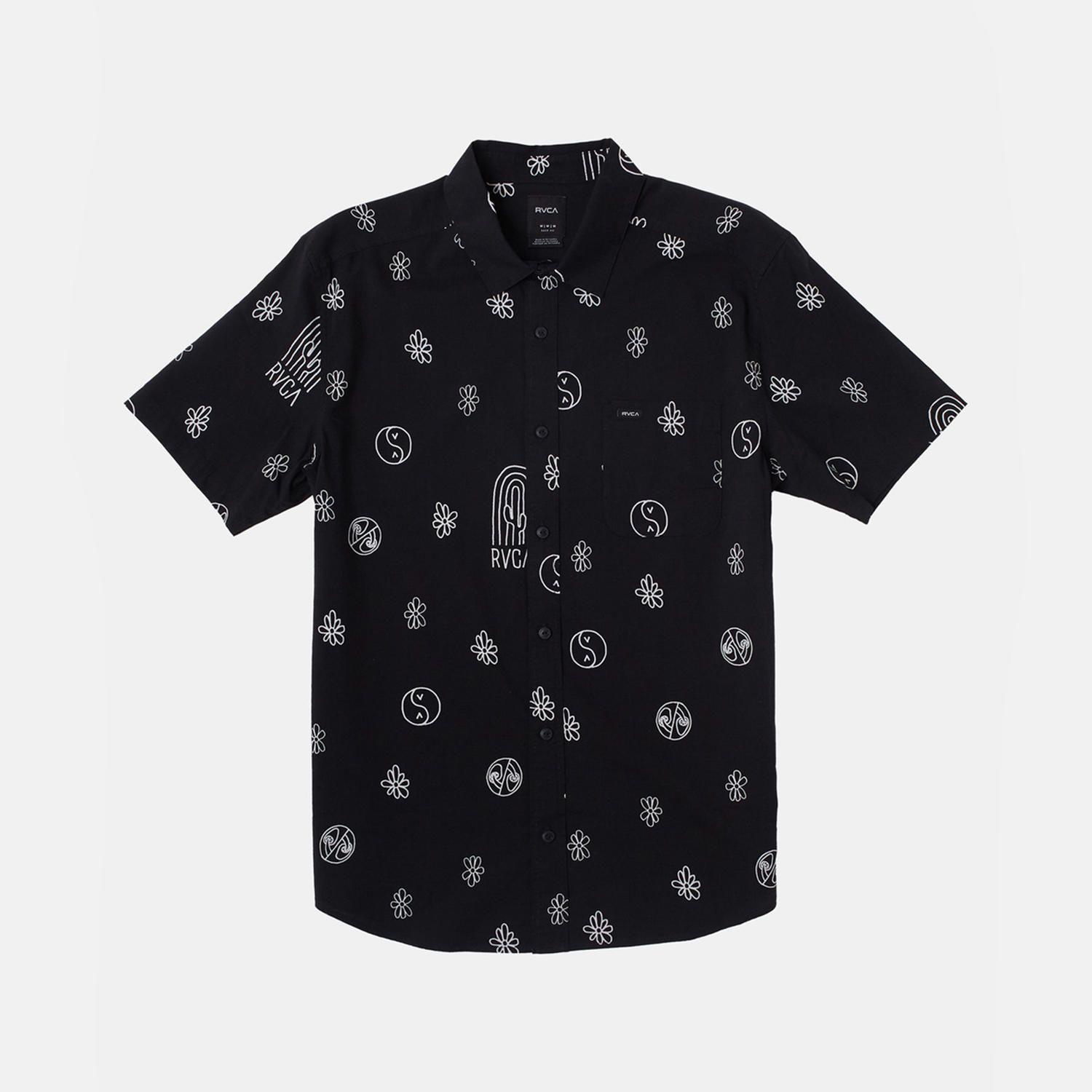 Camisa M/C Hombre Hippy Bits Negro-0