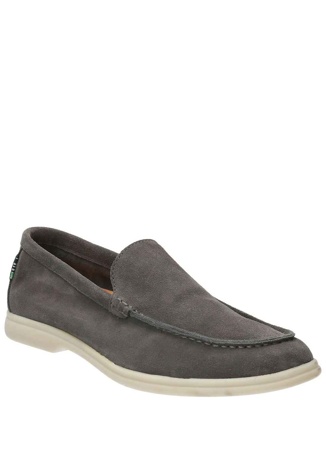 Mocasín Cuero Hombre Monte Gris-1