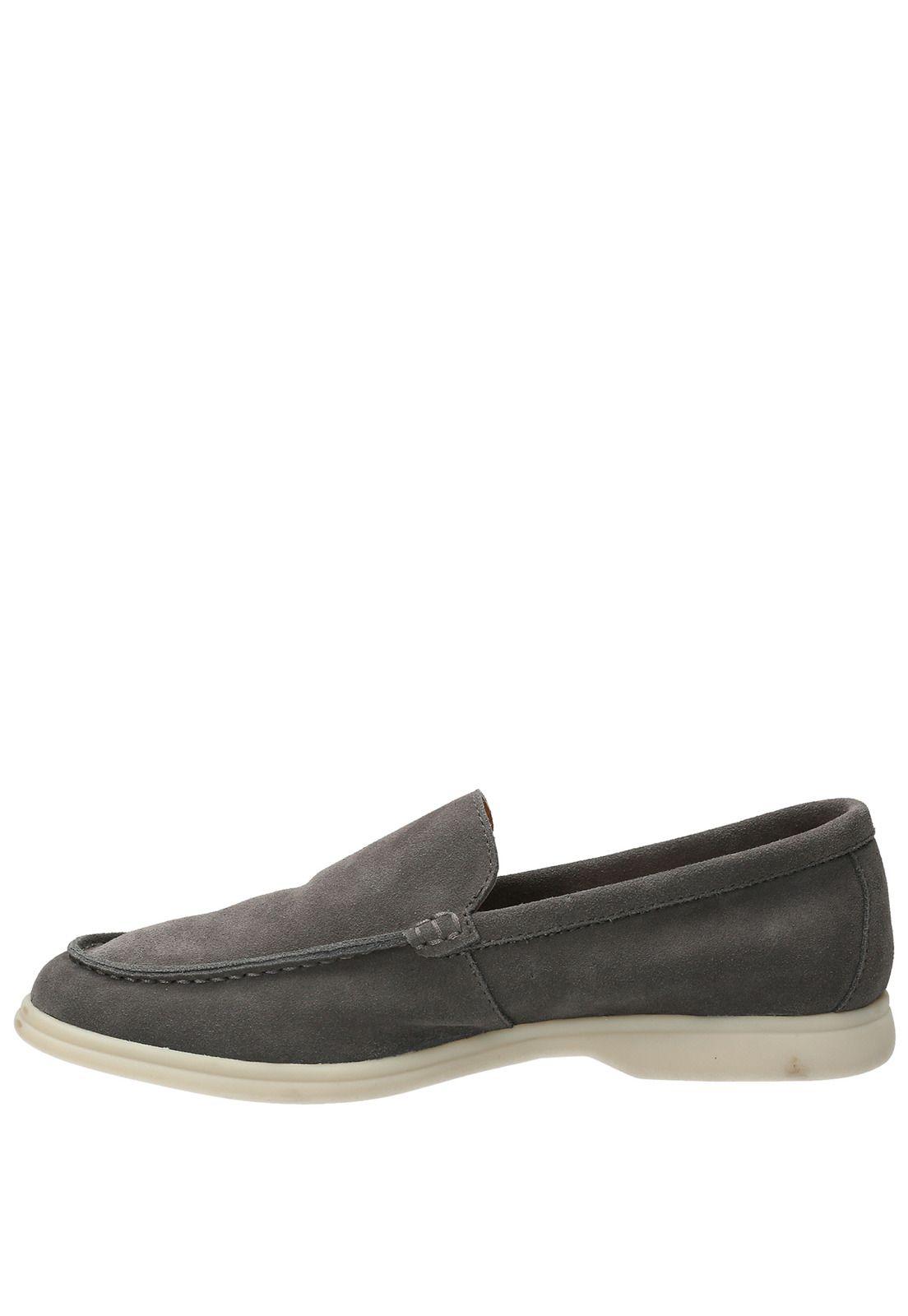 Mocasín Cuero Hombre Monte Gris-5