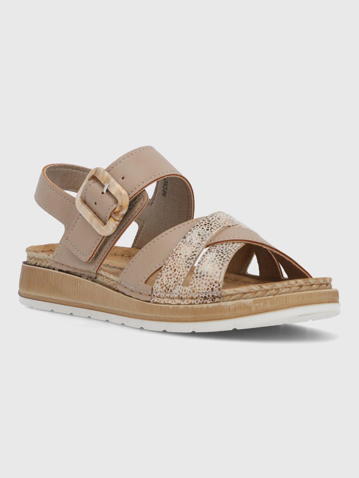 Sandalia Belana Mujer Beigec-1