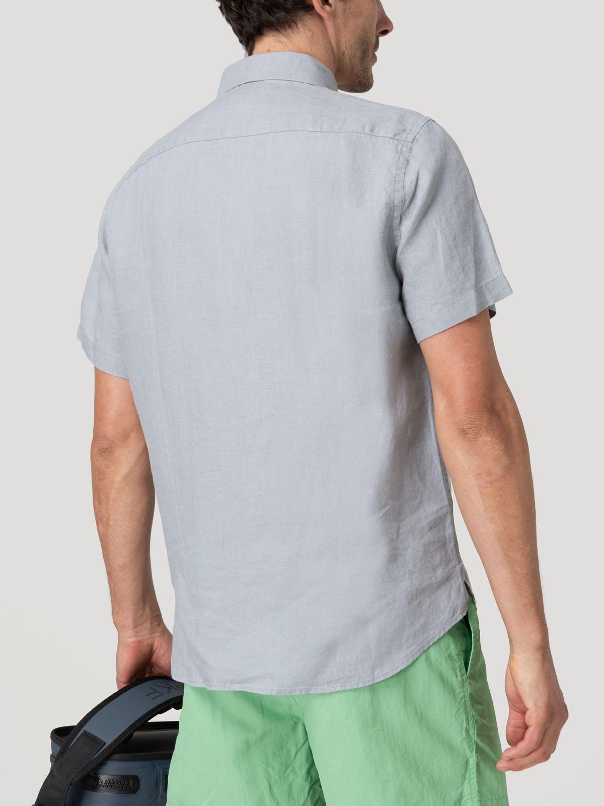 Camisa Lino Orgánico Hombre Linenshort Gris-6