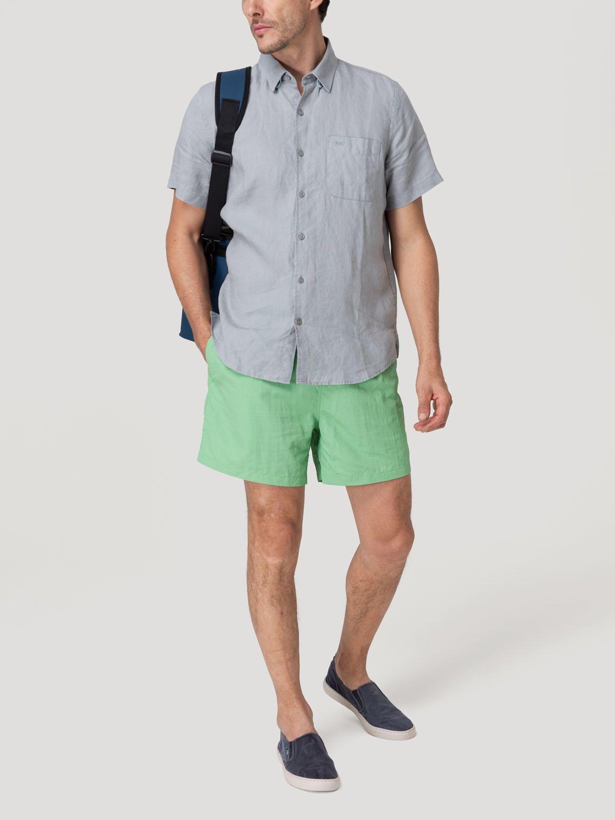 Camisa Lino Orgánico Hombre Linenshort Gris-8