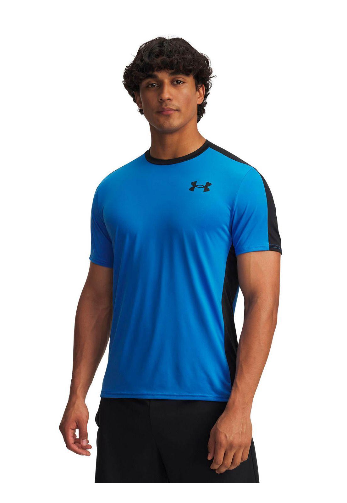 Primera capa superior Manga Corta hombre HeatGear azul -0