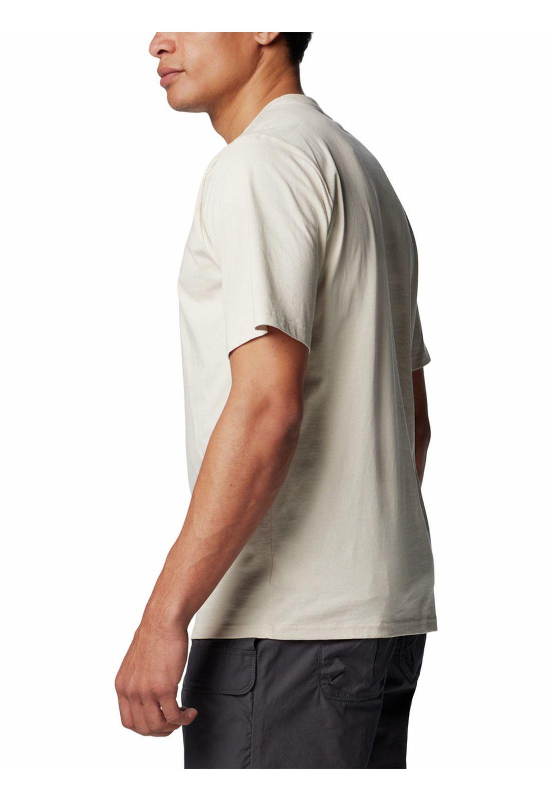 Polera Manga Corta Hombre Csc Basic Logo Beige-1