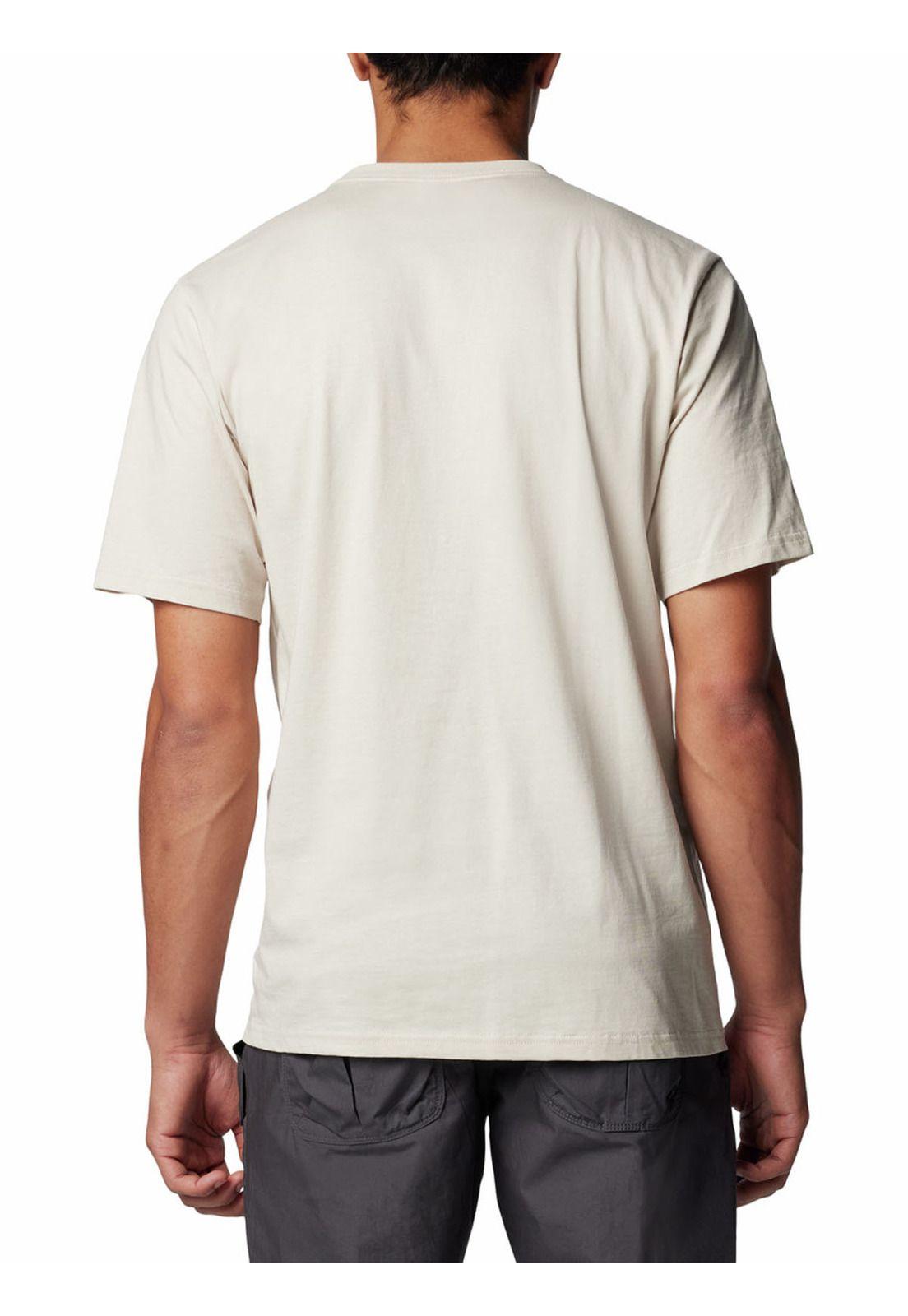 Polera Manga Corta Hombre Csc Basic Logo Beige-5