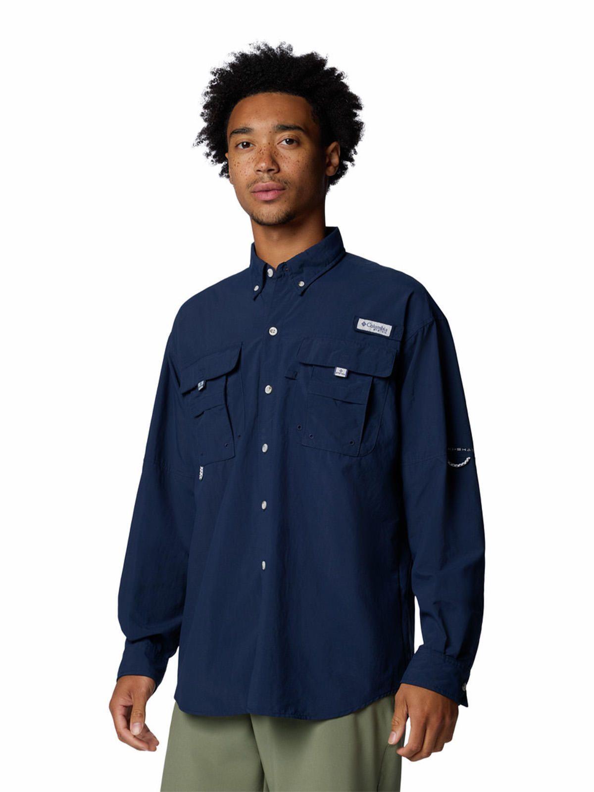 Camisa Manga Larga Hombre Bahama Ii Shirt Azul-1