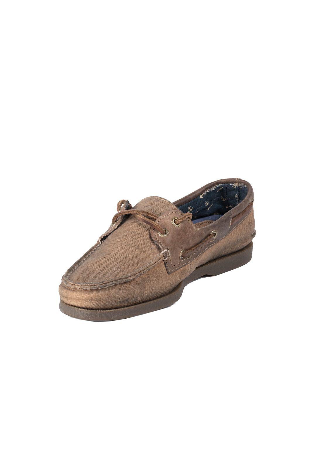 Mocasín Cuero A/O Burnished Cvs Taupe Hombre Sperry-3