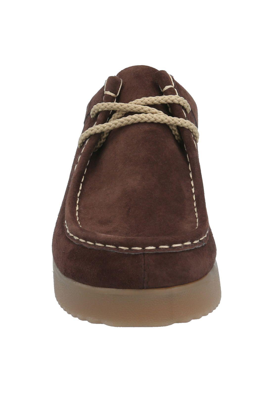 Zapato Cuero Mujer Navajo Chocolate-3