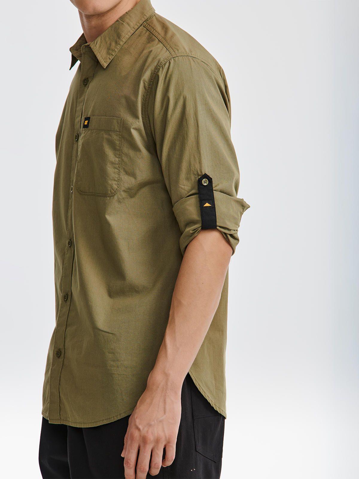 Camisa Manga Larga Hombre Foundation Convert Verde-4