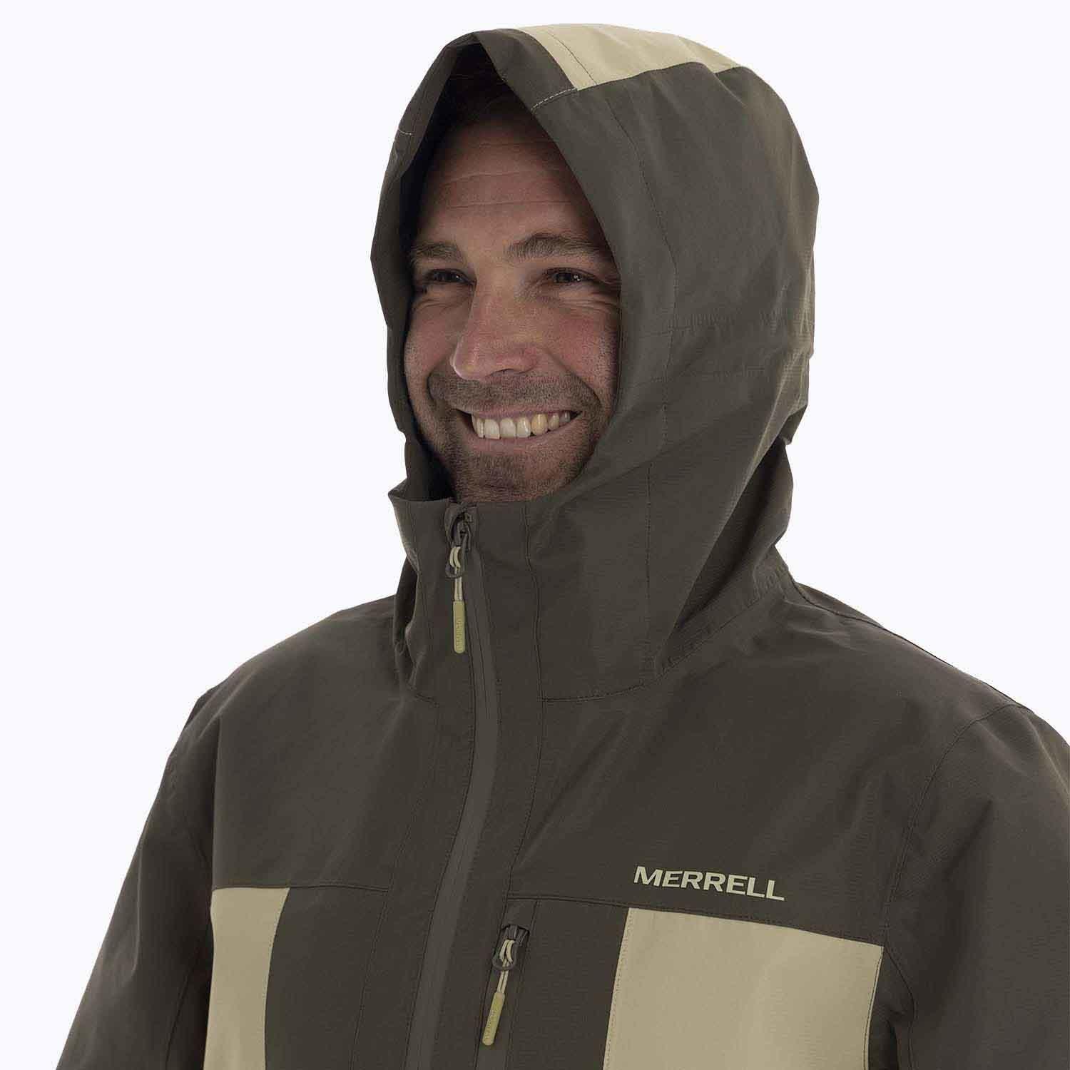 Impermeable Hombre Bravo Hard Shell café oscuro Merrell-6