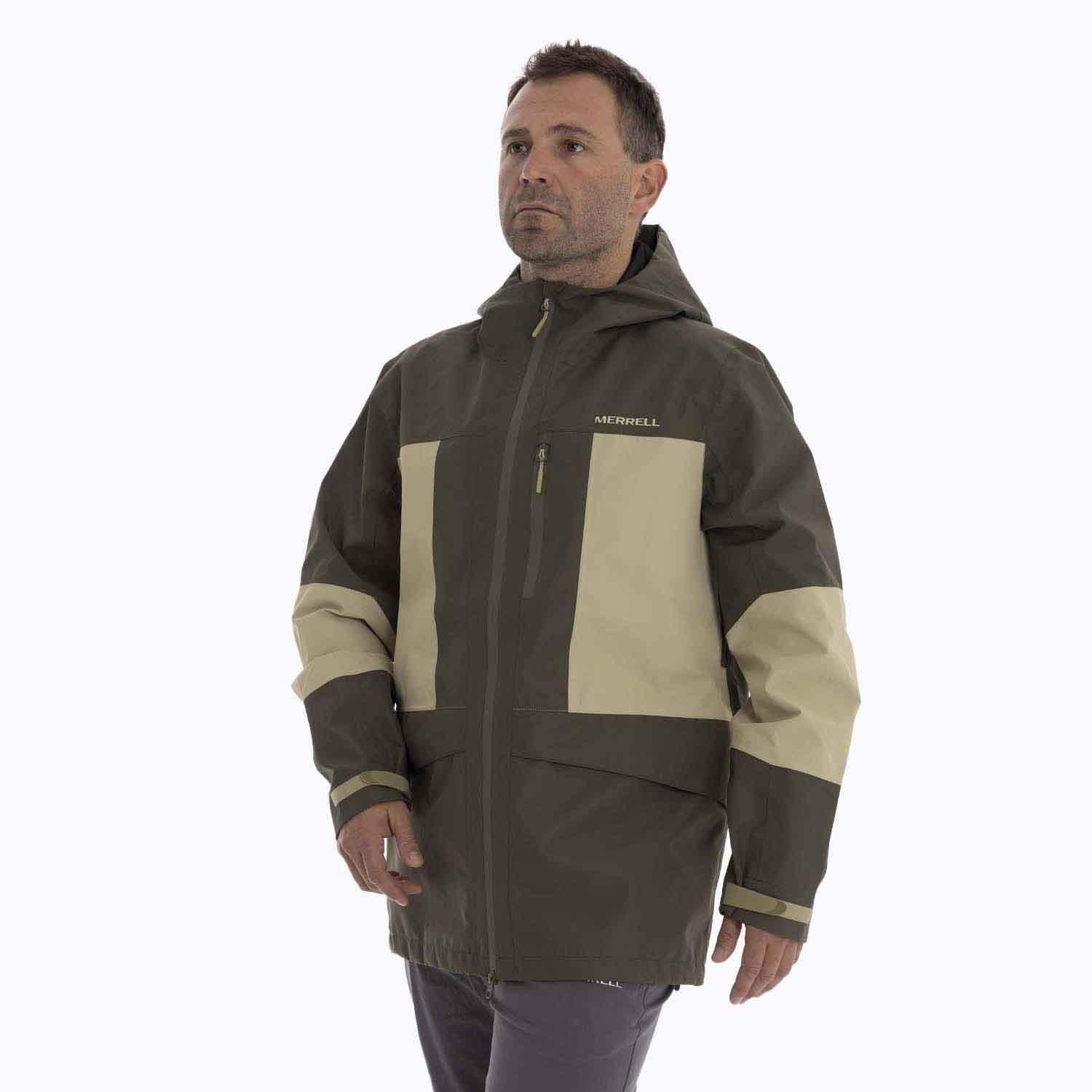 Impermeable Hombre Bravo Hard Shell café oscuro Merrell-1
