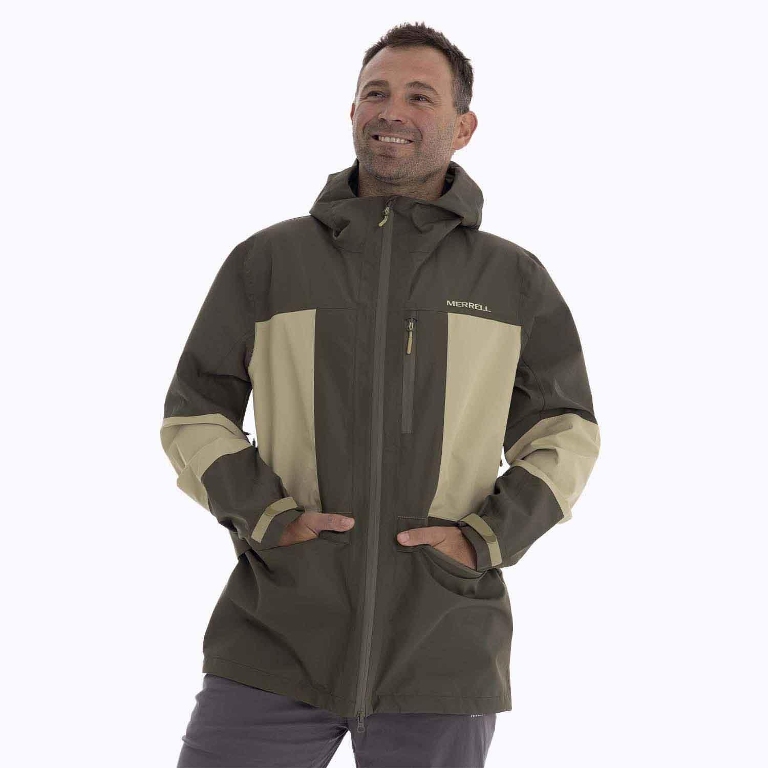 Impermeable Hombre Bravo Hard Shell café oscuro Merrell-0