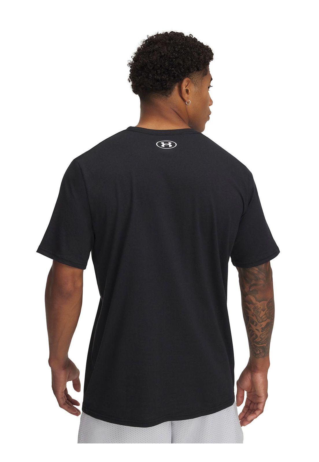 Polera Manga Corta Camo Chest Hombre Negro-1