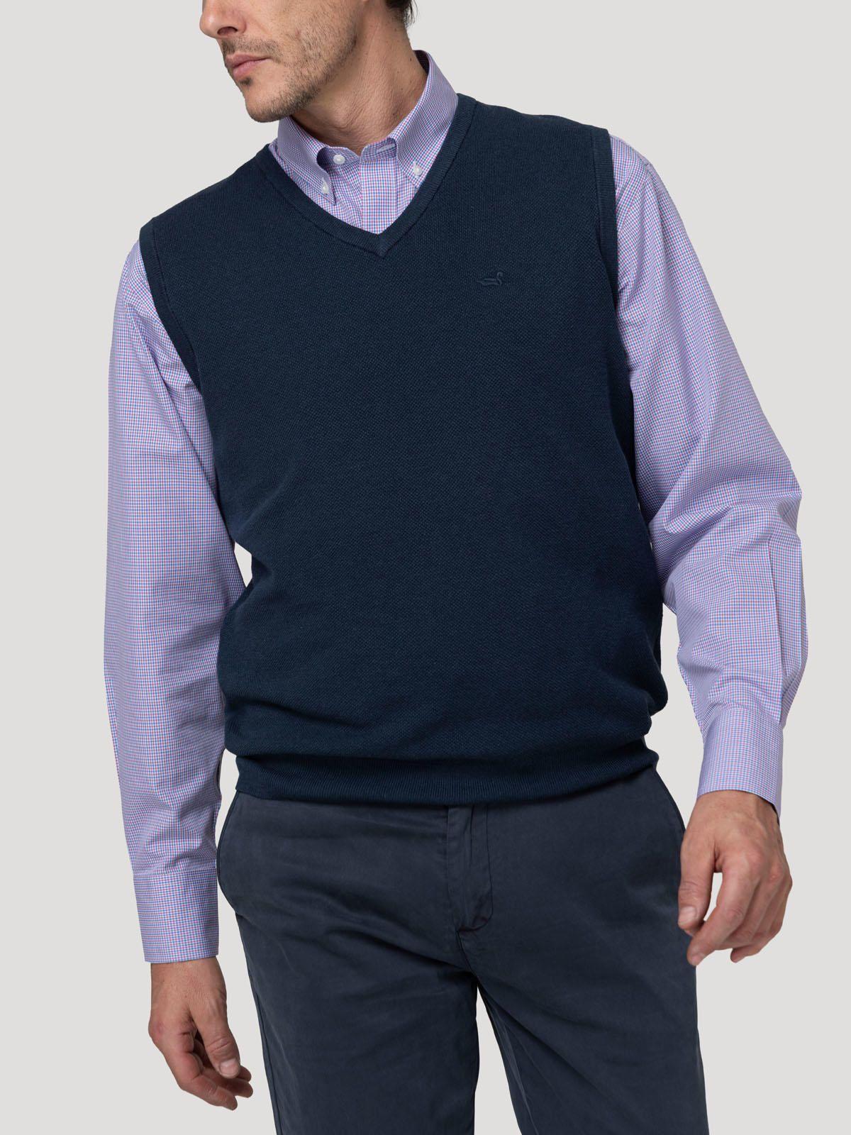Sweater Algodón Orgánico Hombre Rivo Azul-4