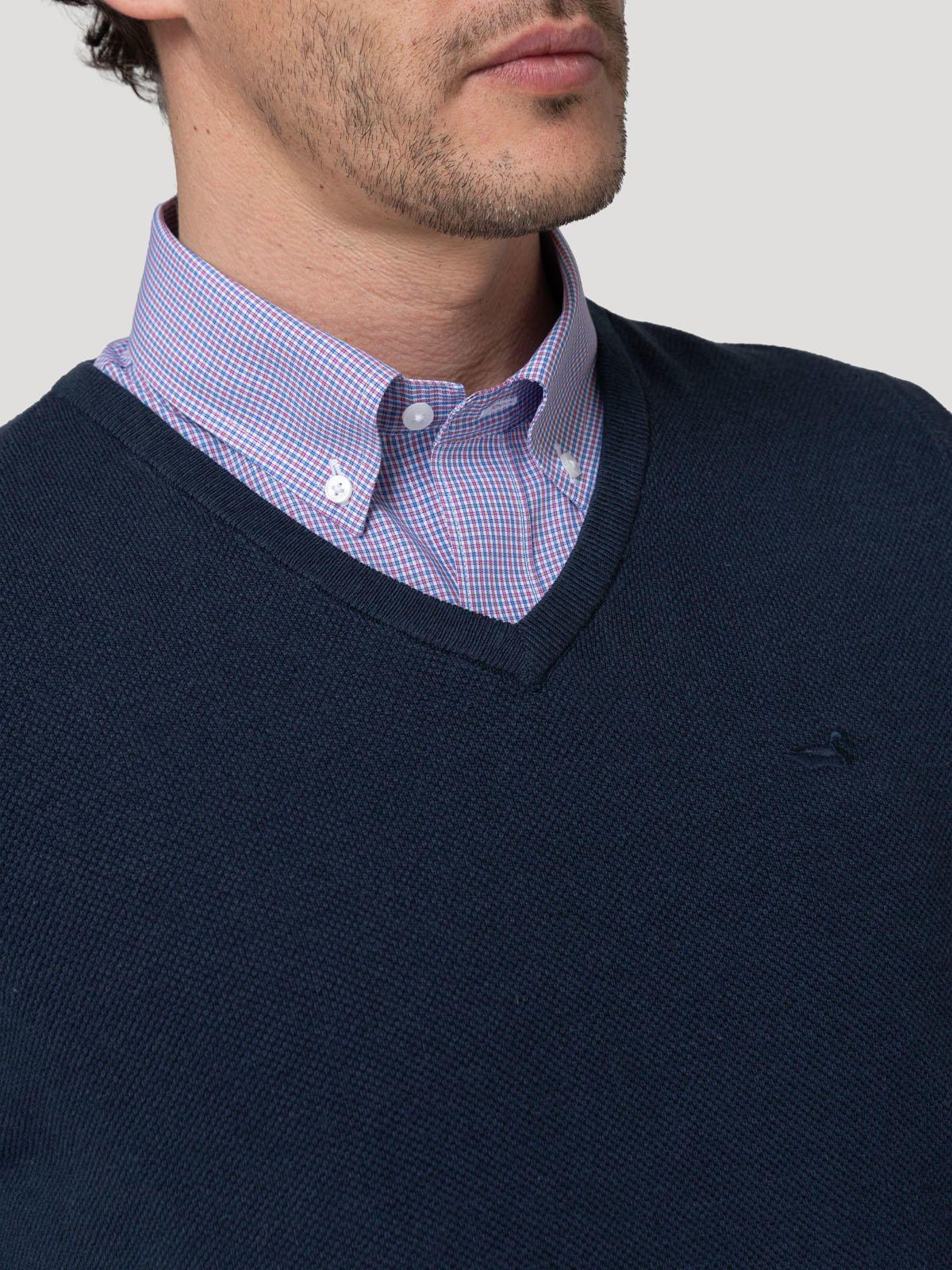 Sweater Algodón Orgánico Hombre Rivo Azul-6