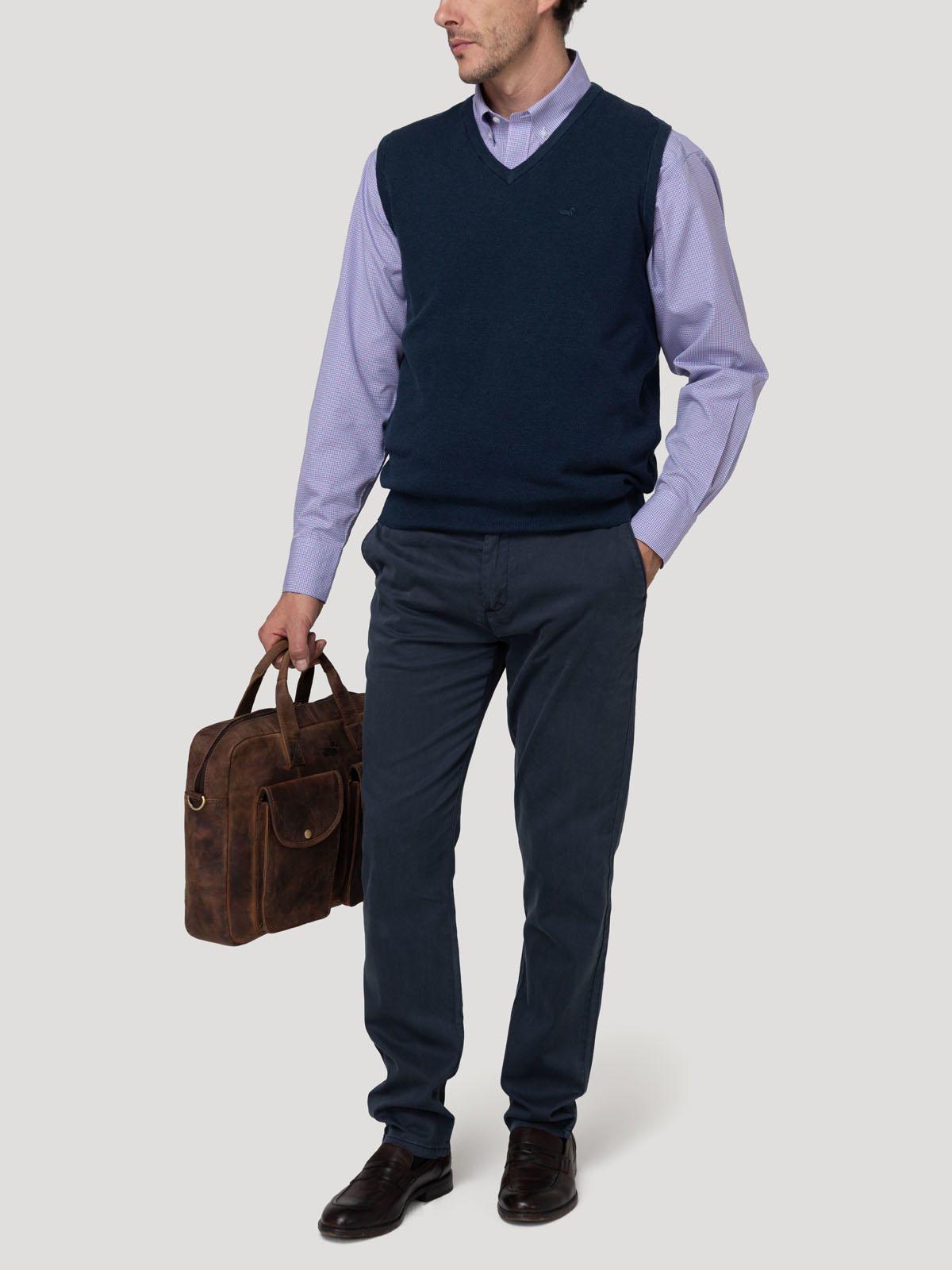 Sweater Algodón Orgánico Hombre Rivo Azul-7