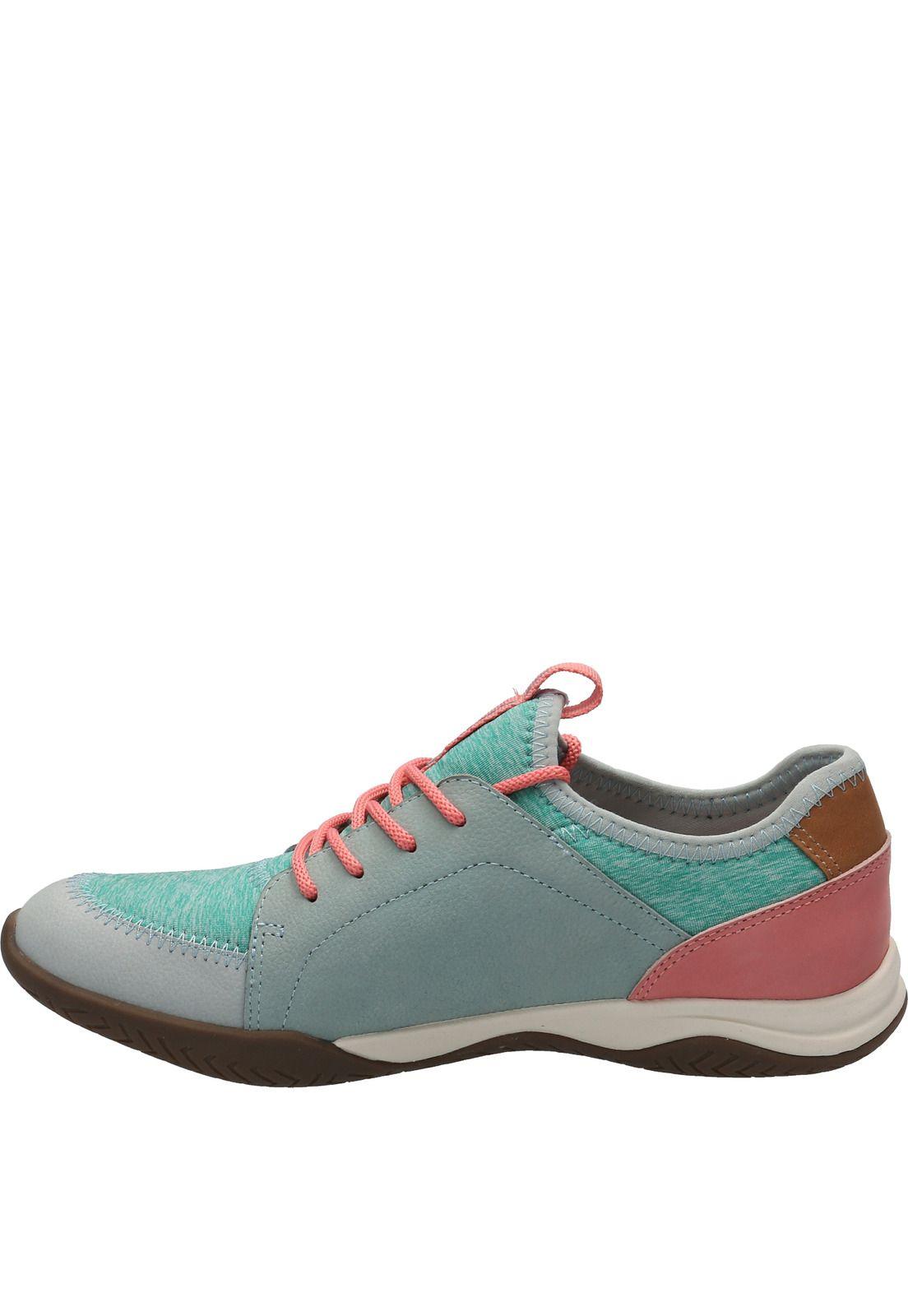 Zapatilla Cuero Mujer Space Azul-4