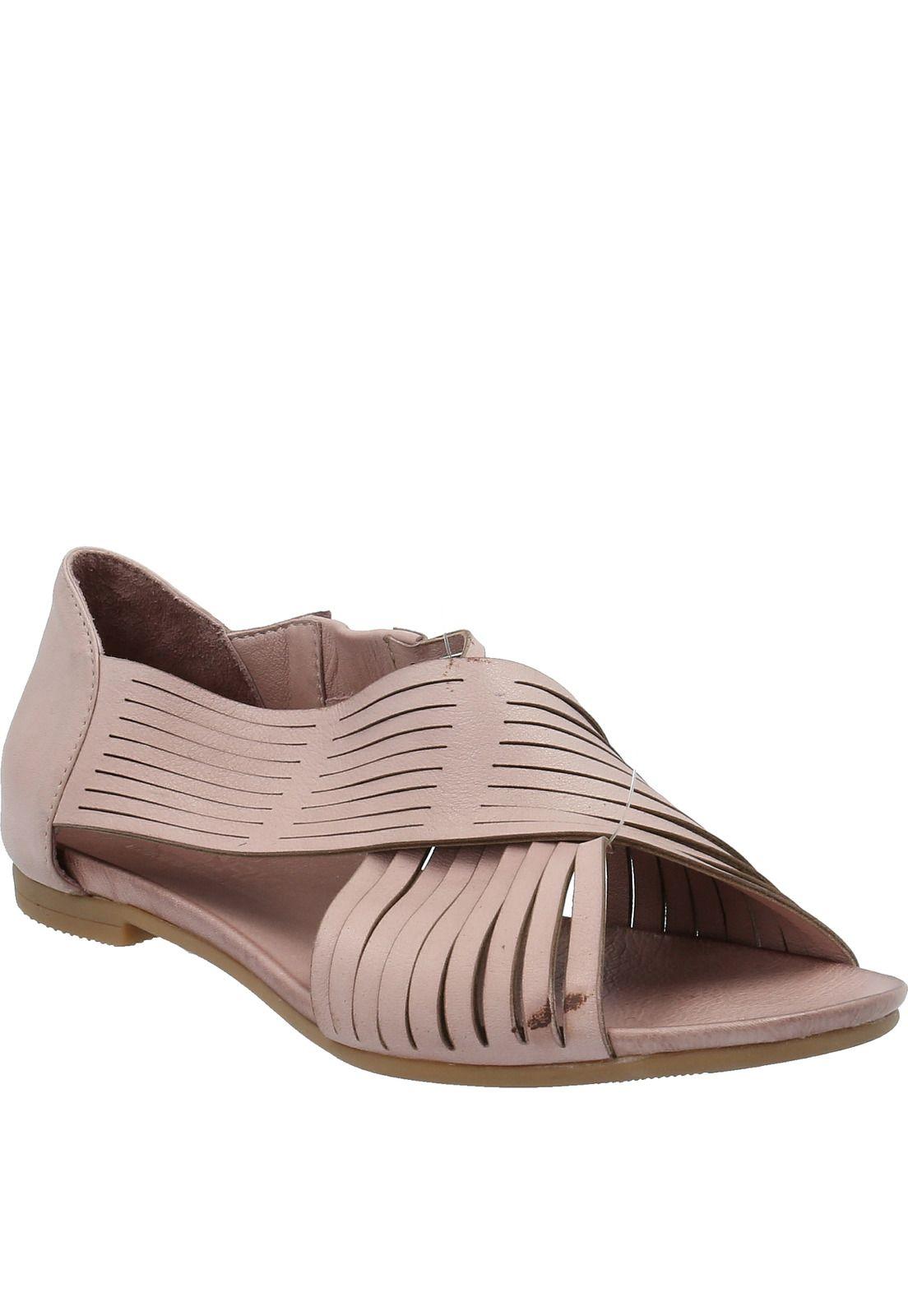 Sandalia Cuero Mujer Amber Rosa-0