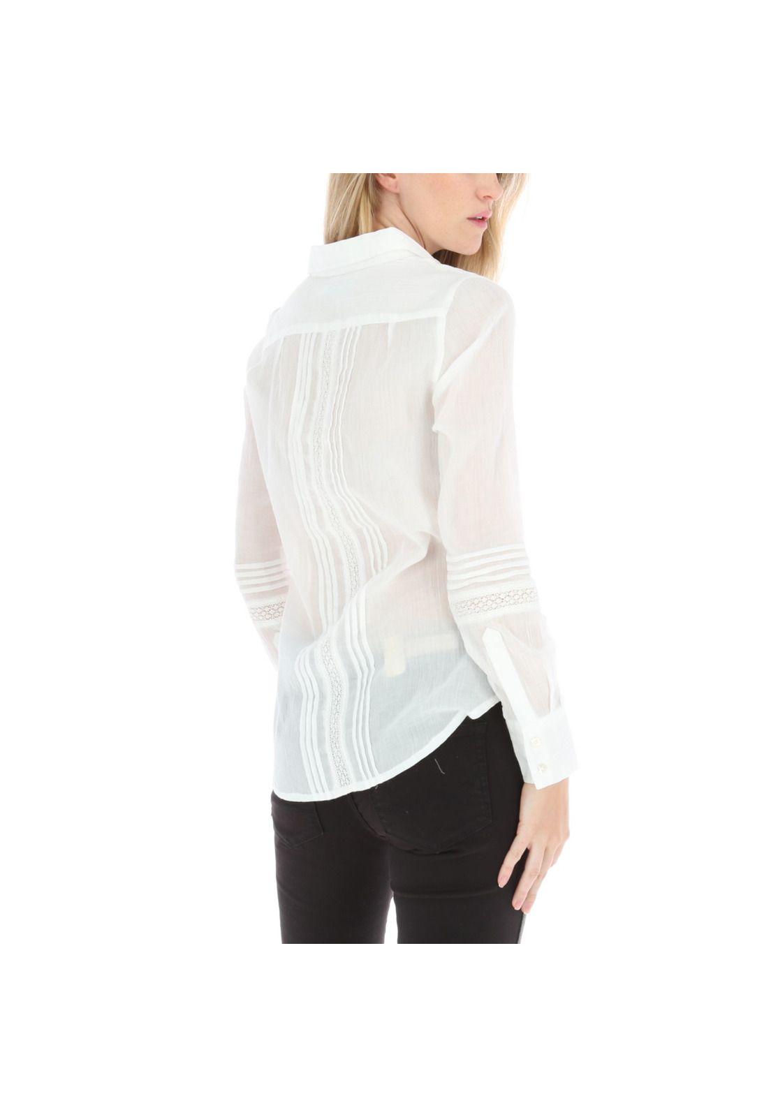 Blusa Algodón Tape Blanco Mujer Rockford-0