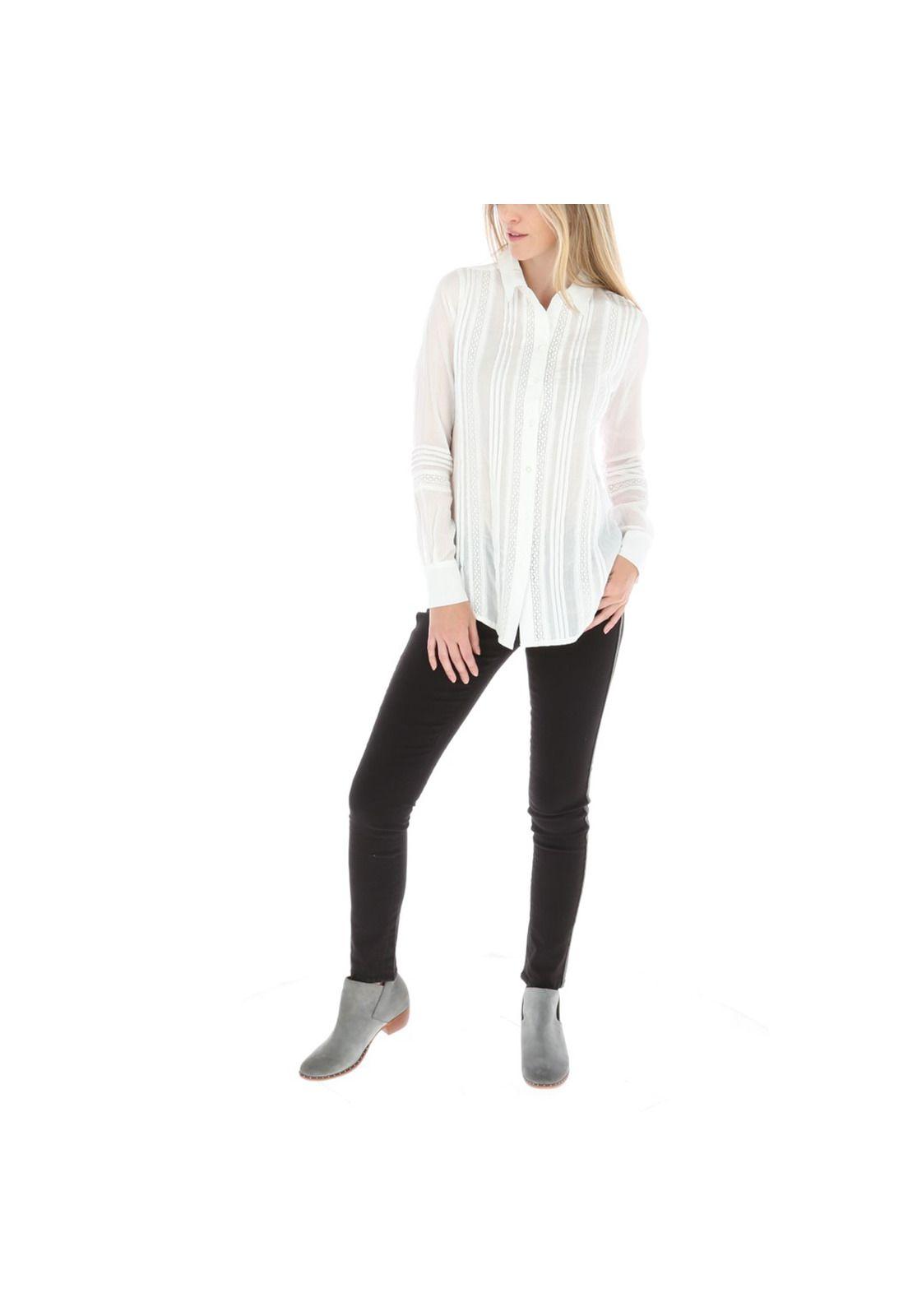 Blusa Algodón Tape Blanco Mujer Rockford-3