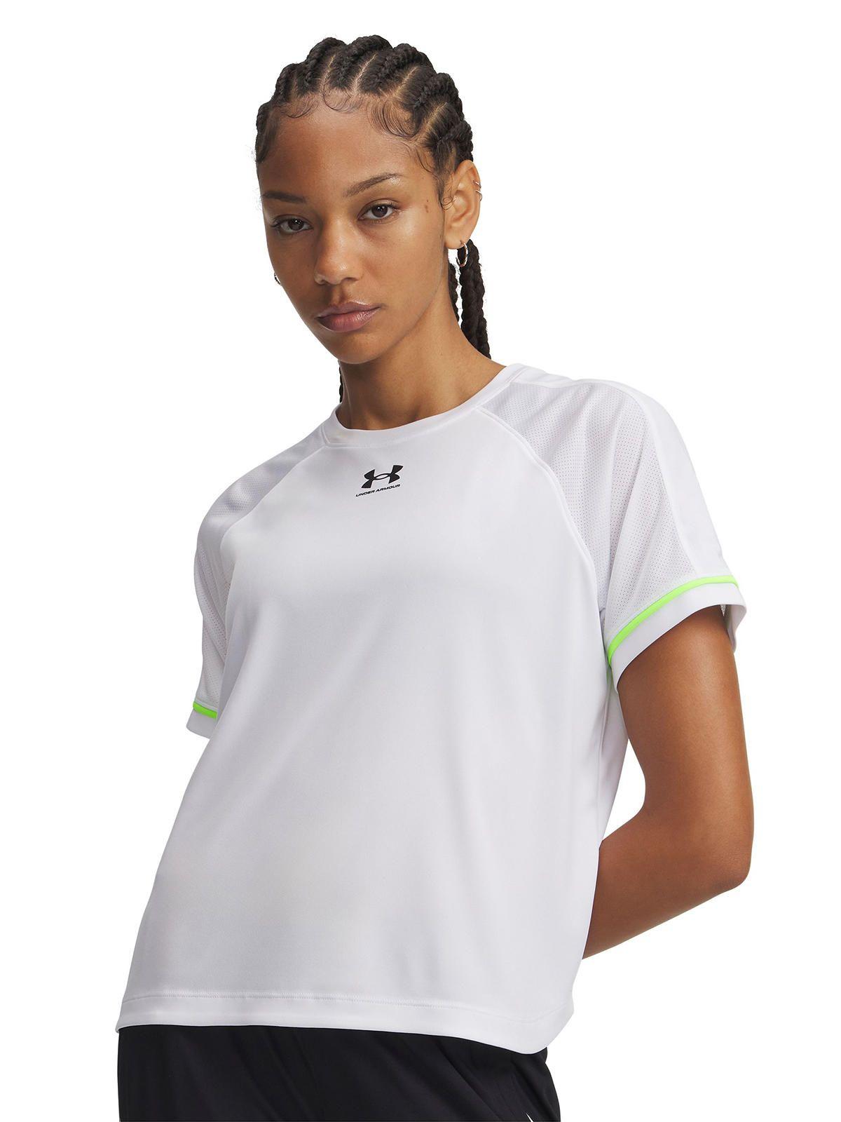 Polera Manga Corta Football  mujer Challenger Boxy blanco -0