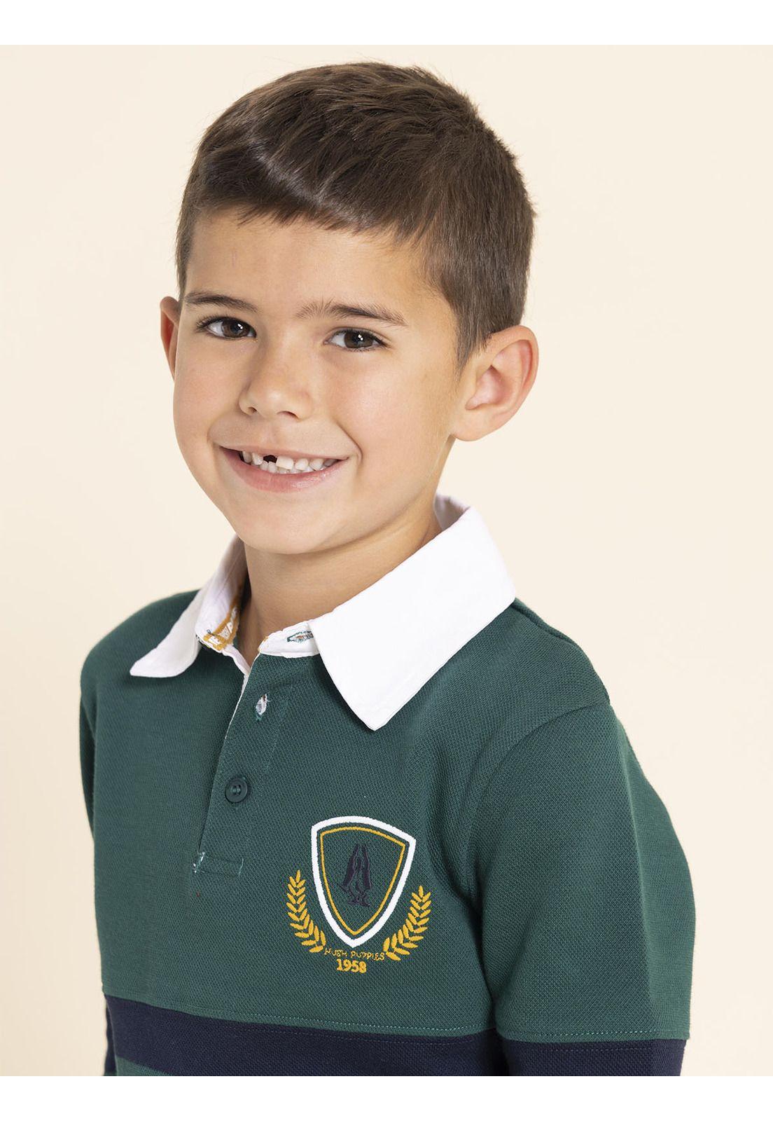 Polera Manga Larga Chester Niño Verde-3