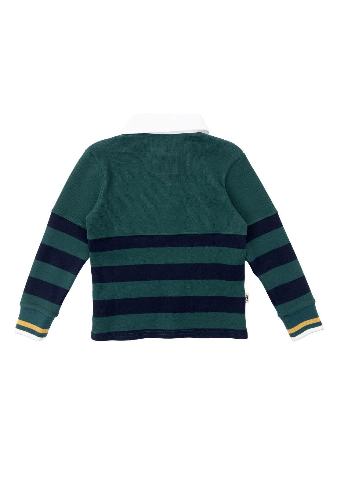 Polera Manga Larga Chester Niño Verde-6