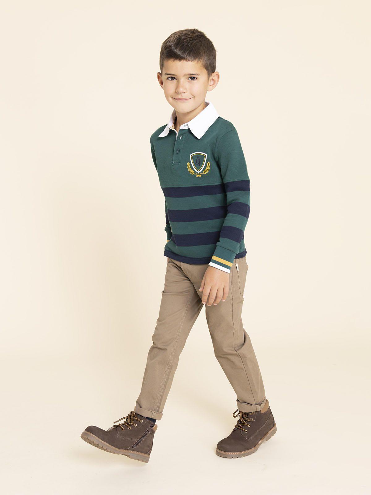 Polera Manga Larga Chester Niño Verde-5