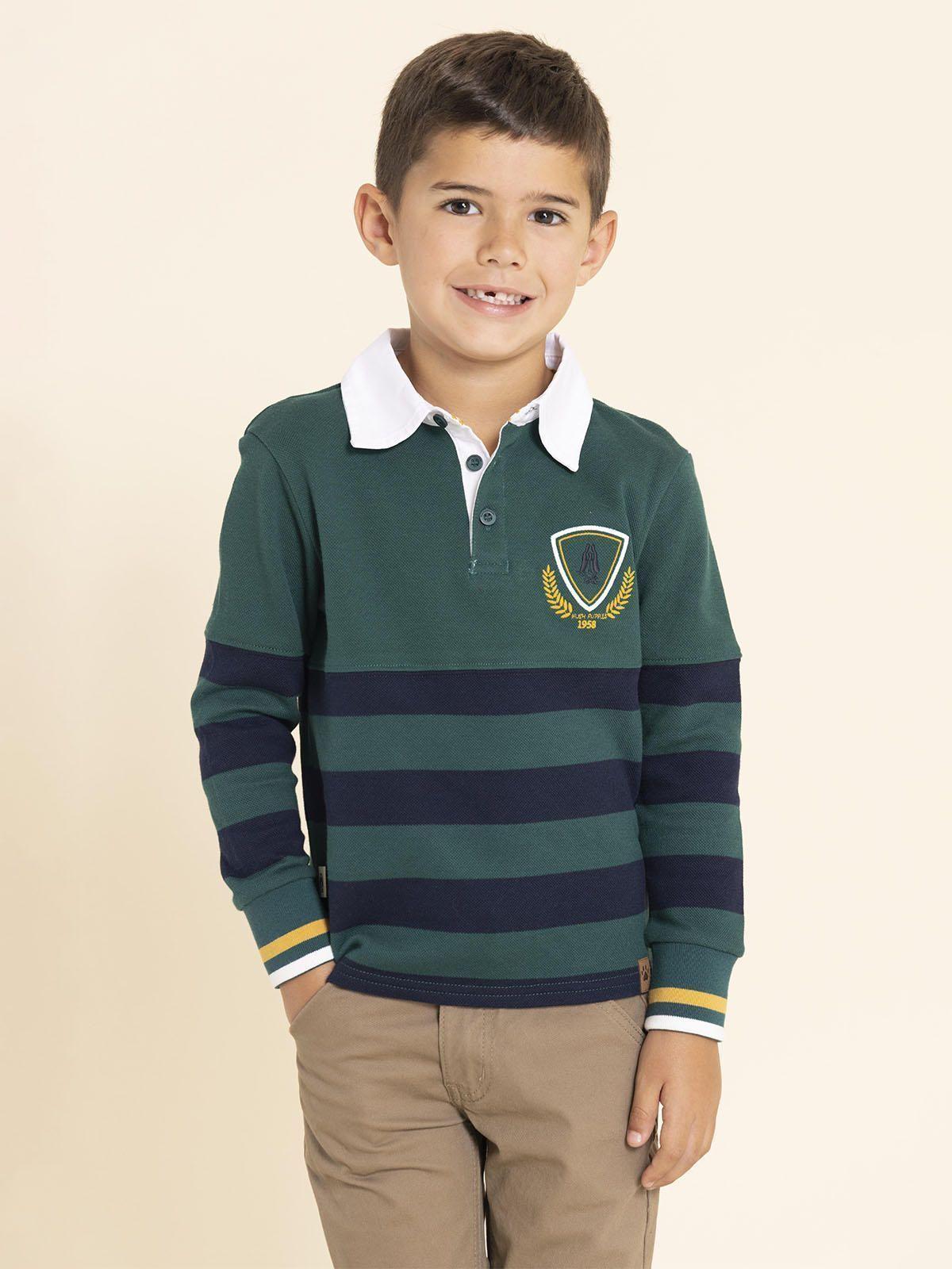 Polera Manga Larga Chester Niño Verde-1