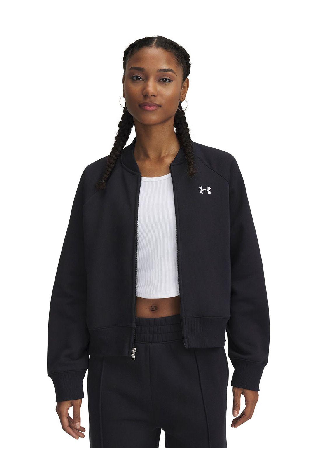 Chaqueta Rival Fleece Bomber Mujer Negro-0