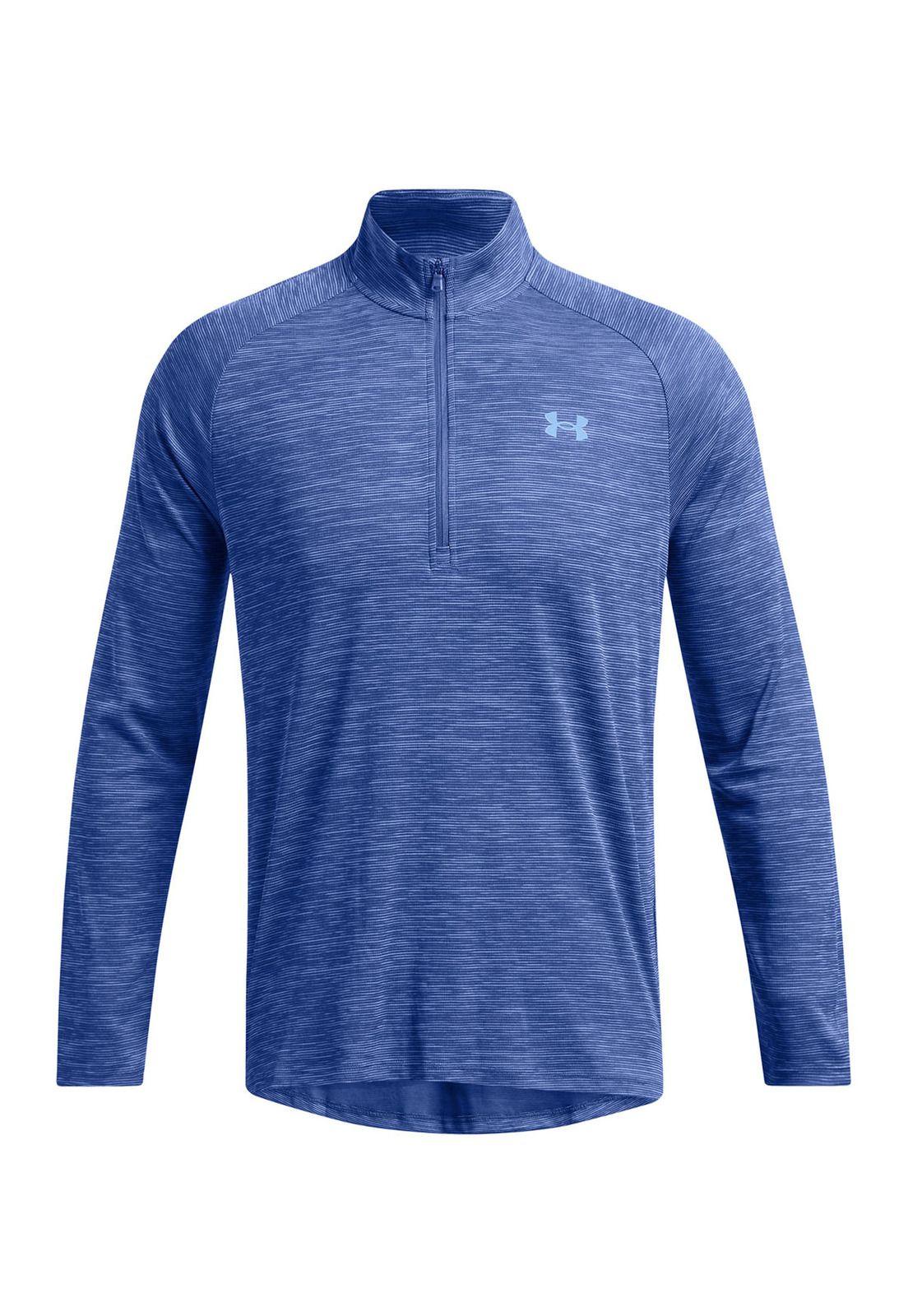 Polerón UA Tech ½ zip para hombre Azul-0