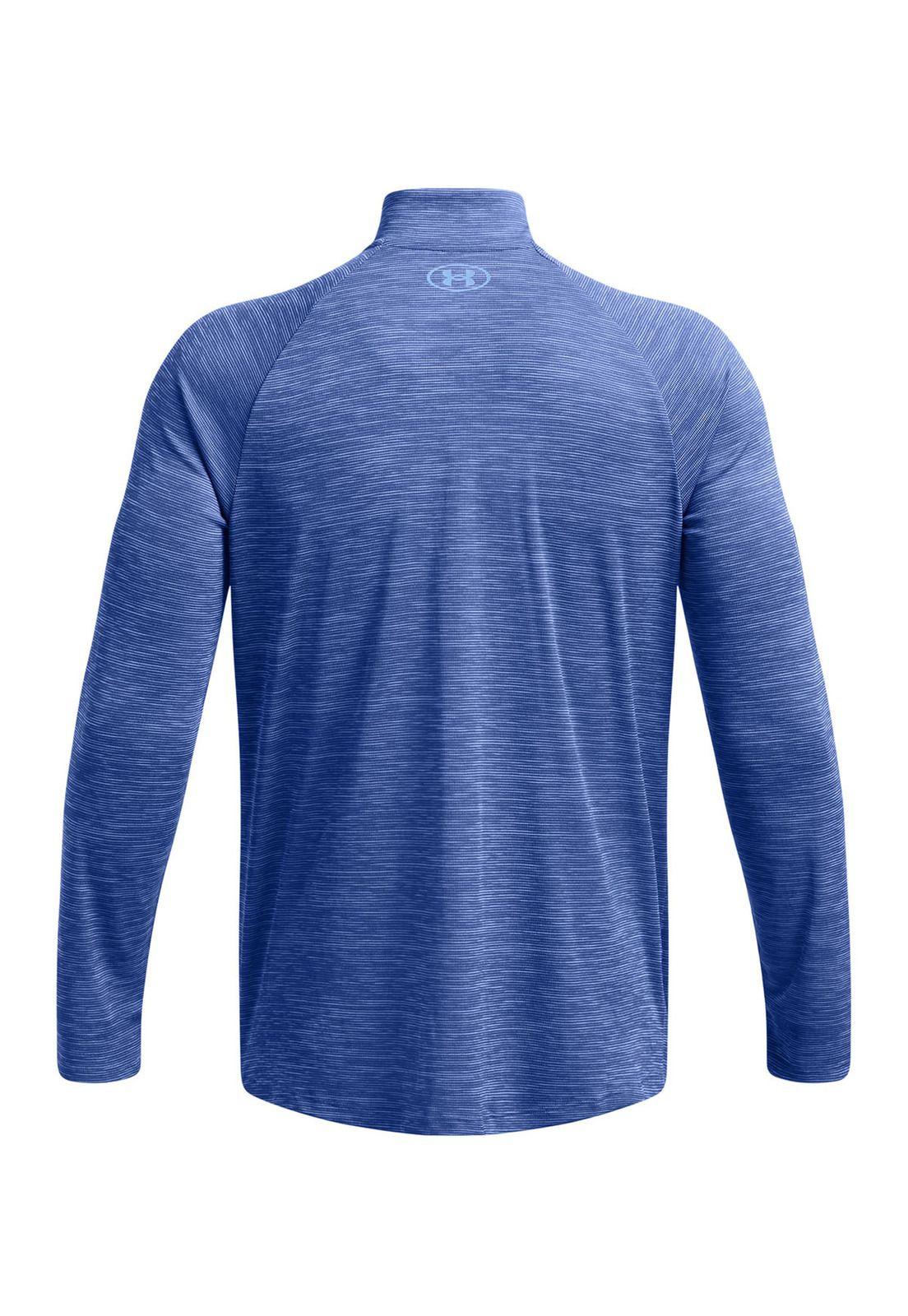 Polerón UA Tech ½ zip para hombre Azul-1