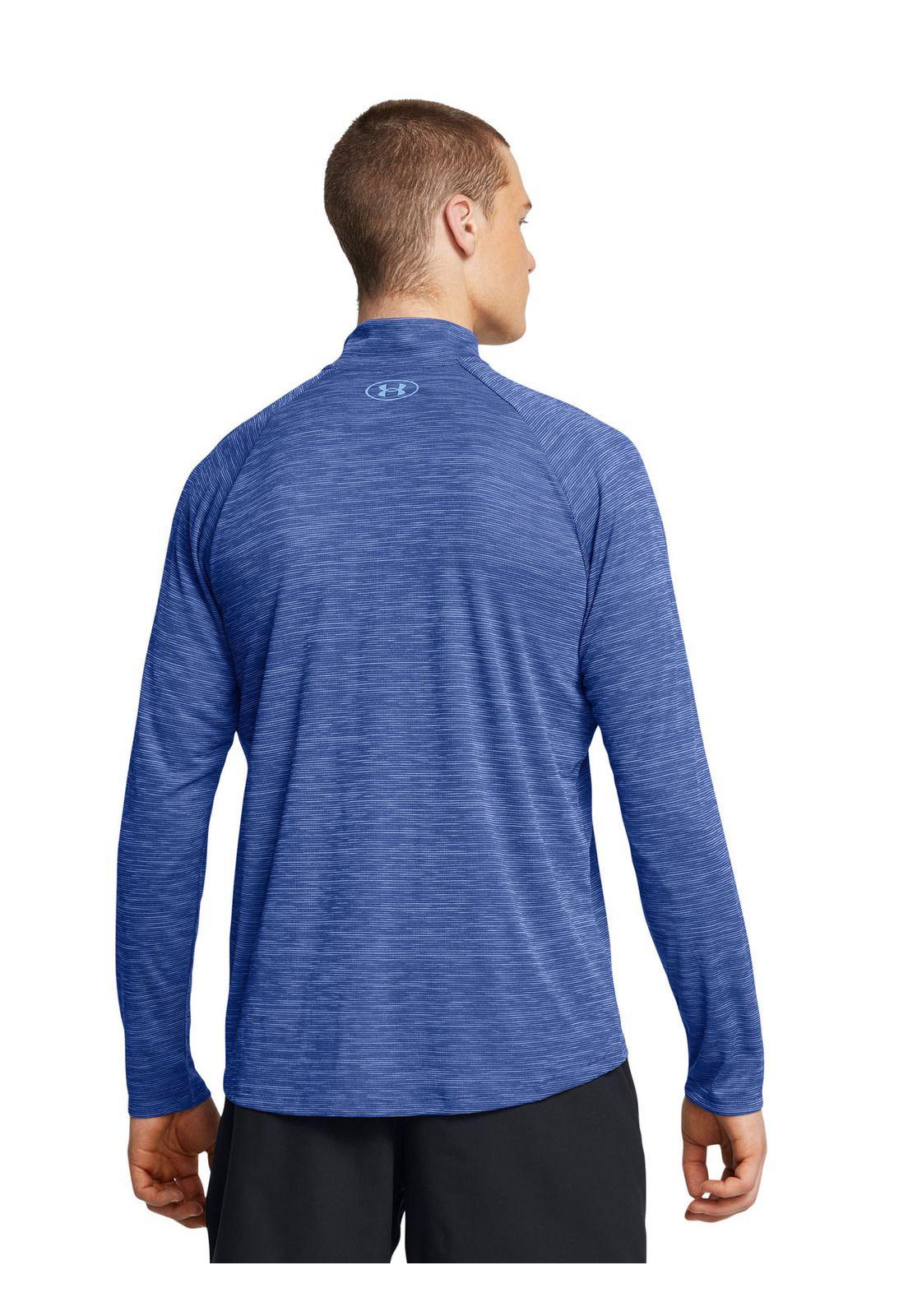 Polerón UA Tech ½ zip para hombre Azul-4
