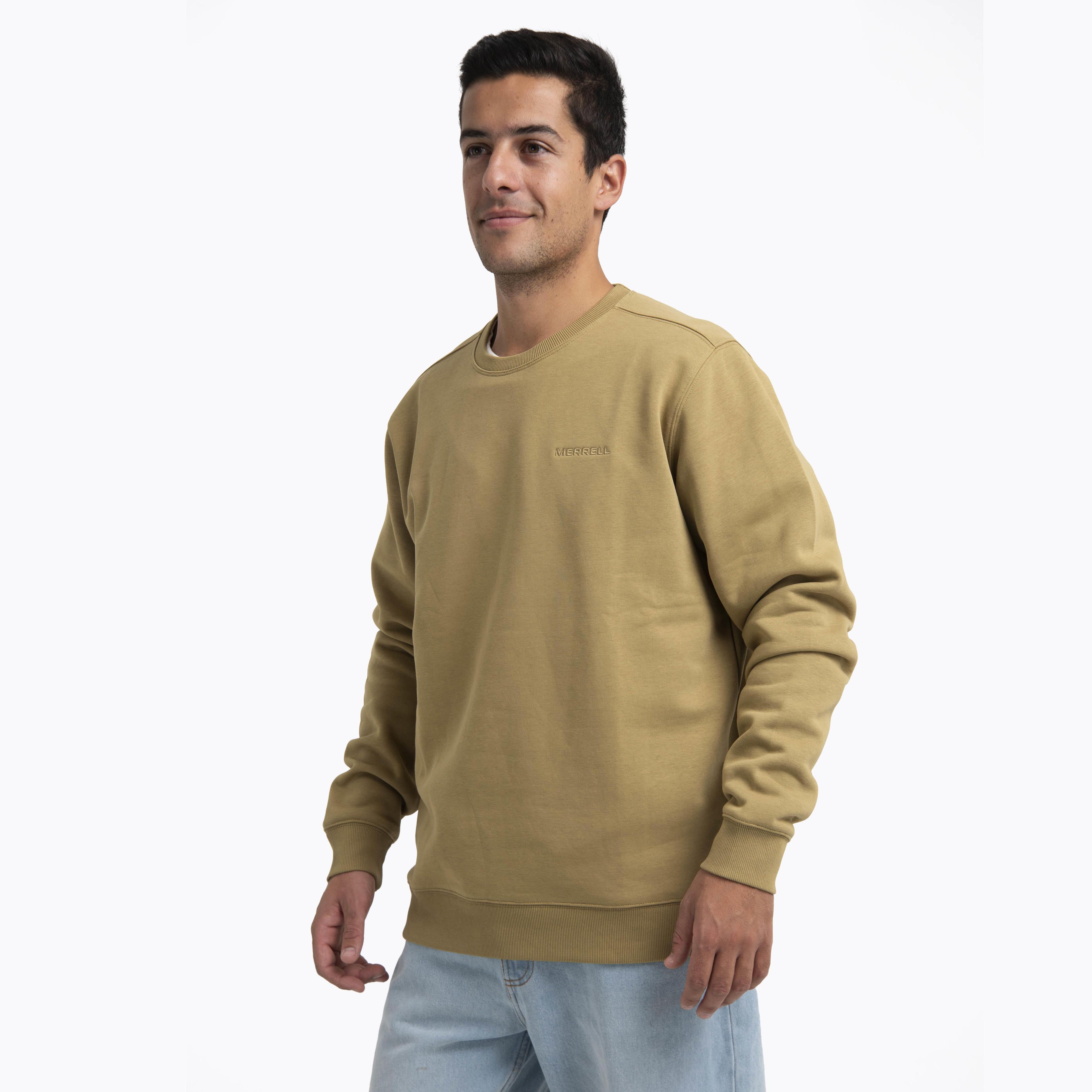 Polerón Hombre Heritage Crew Mostaza-1