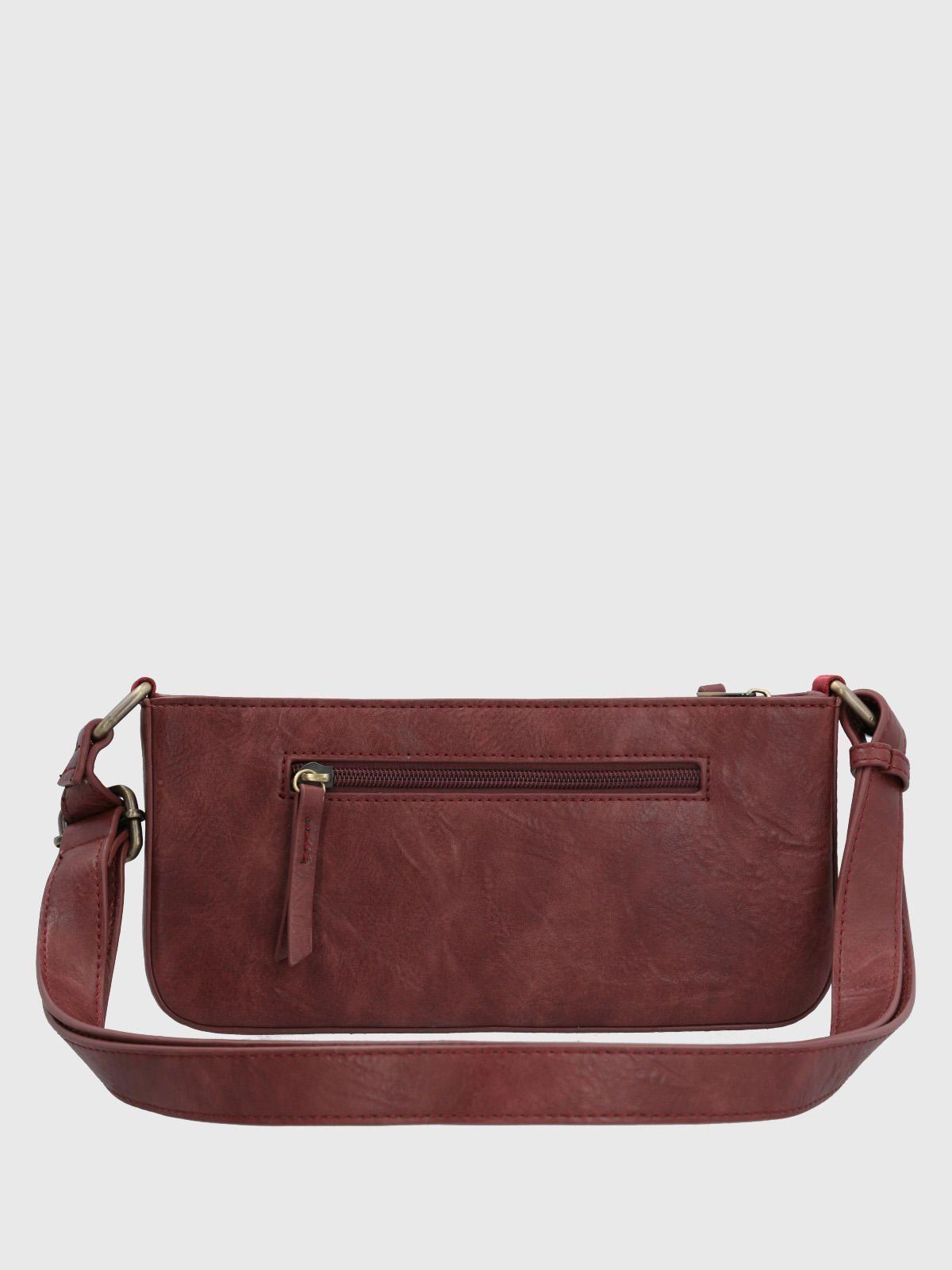 Cartera Ecocuero Mujer Drina Cross Rojo-2