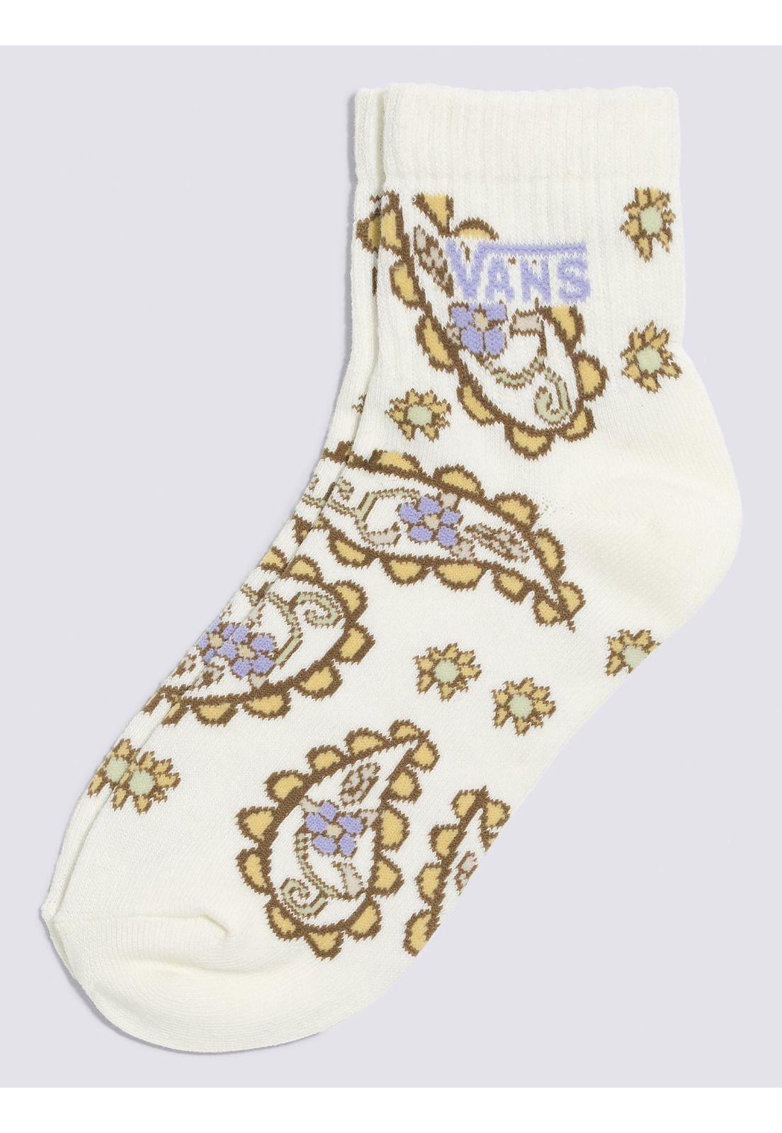 Calcetín Pnp Half Crew Crema Mujer-1