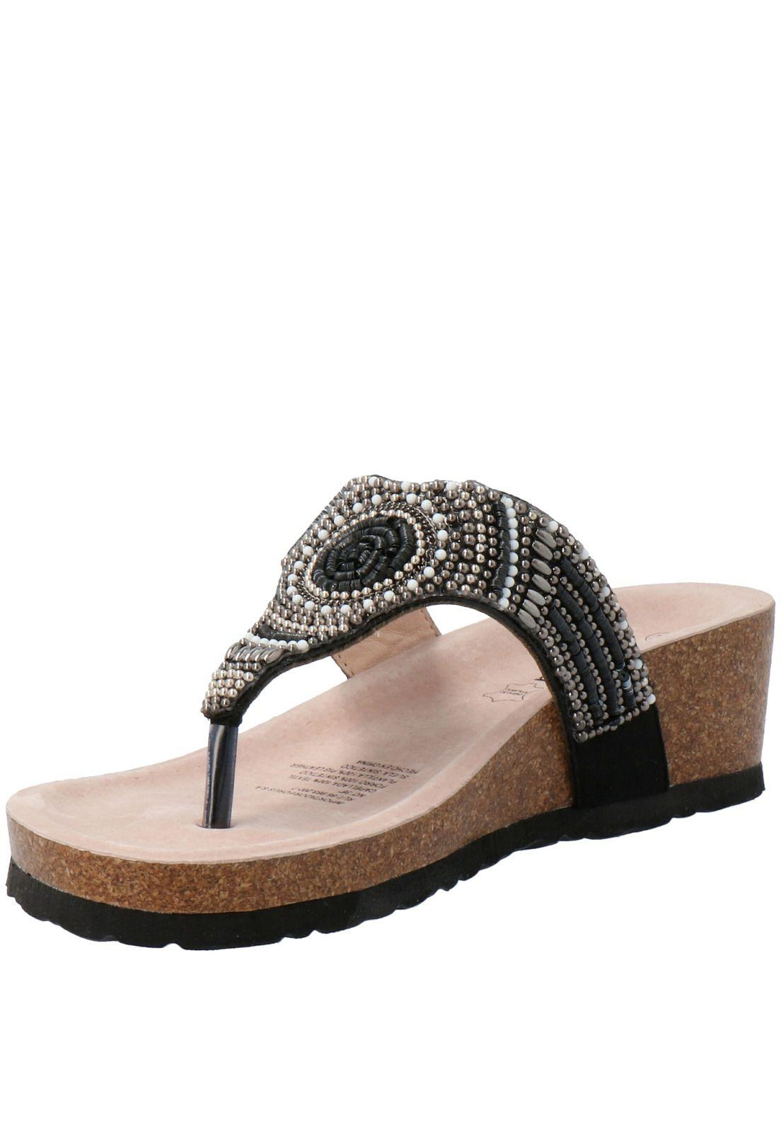 Sandalia Mujer Beads Negro-3