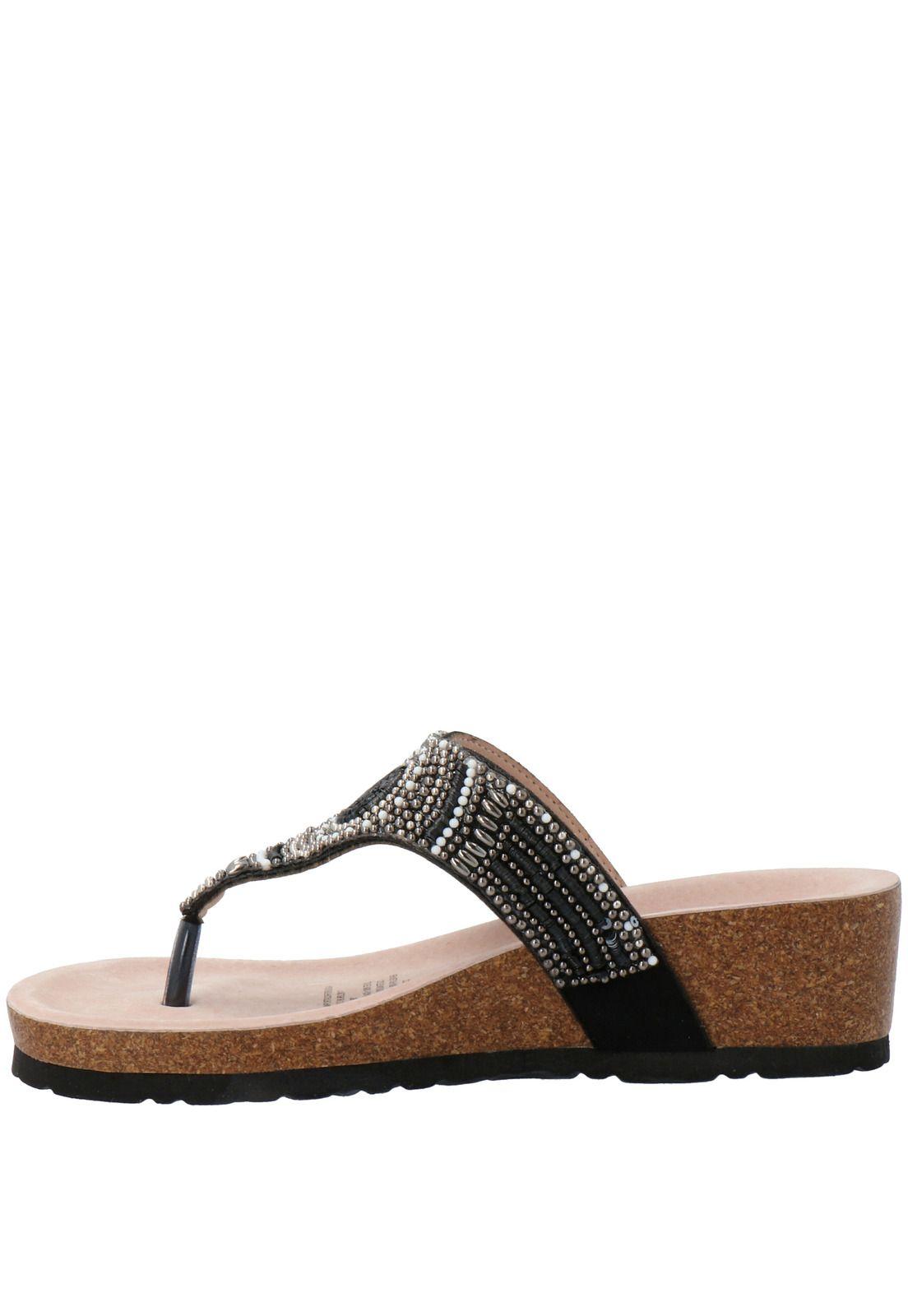 Sandalia Mujer Beads Negro-4