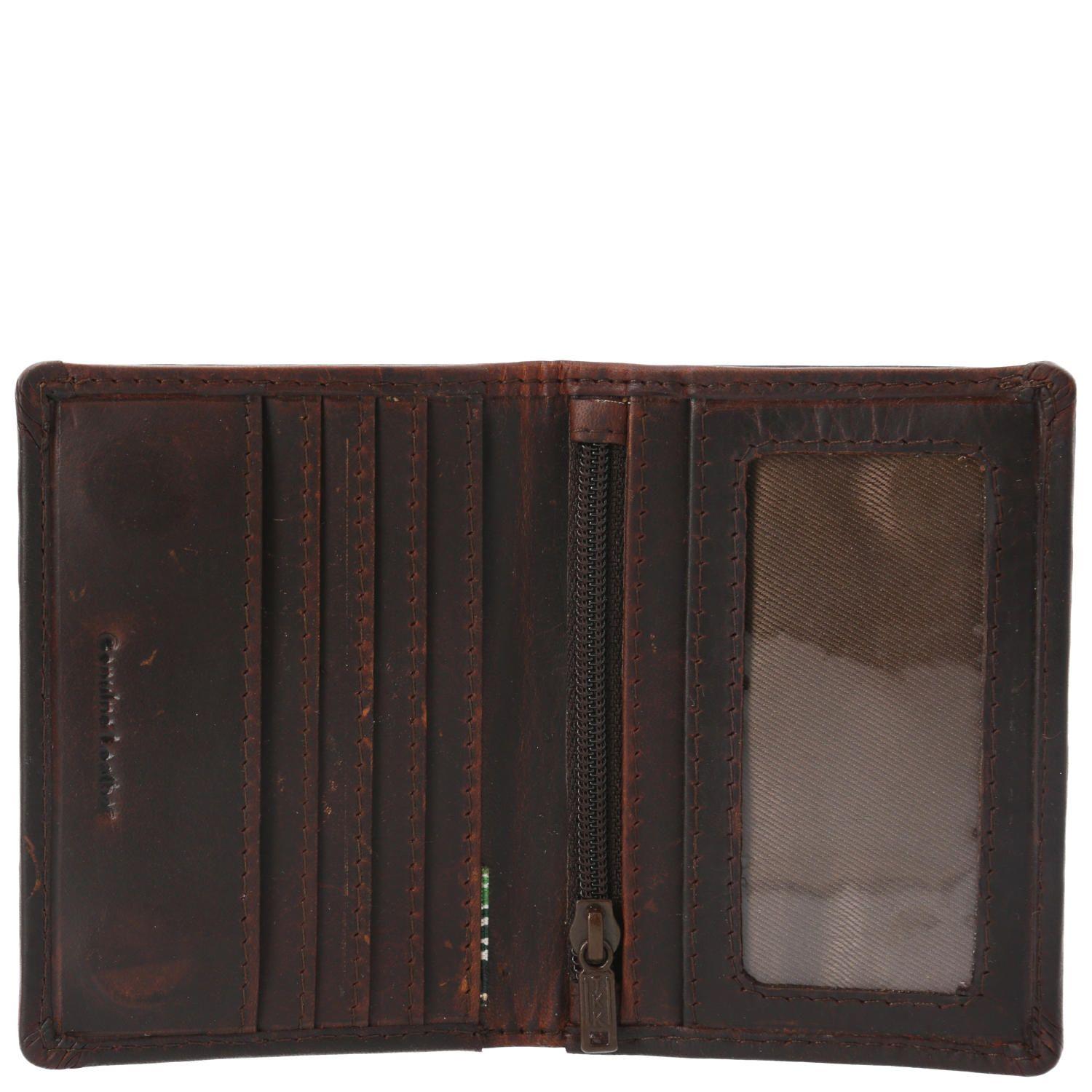 Billetera Cuero Hombre TC Bifold Magnet Café-2
