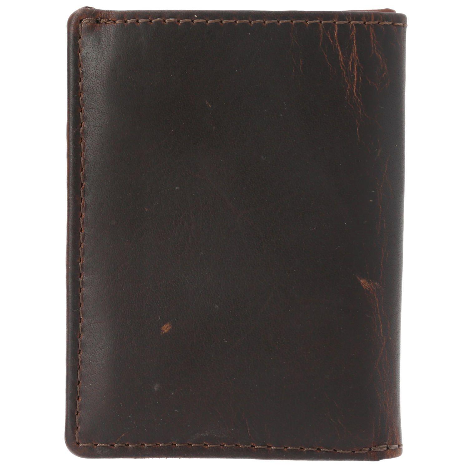 Billetera Cuero Hombre TC Bifold Magnet Café-1
