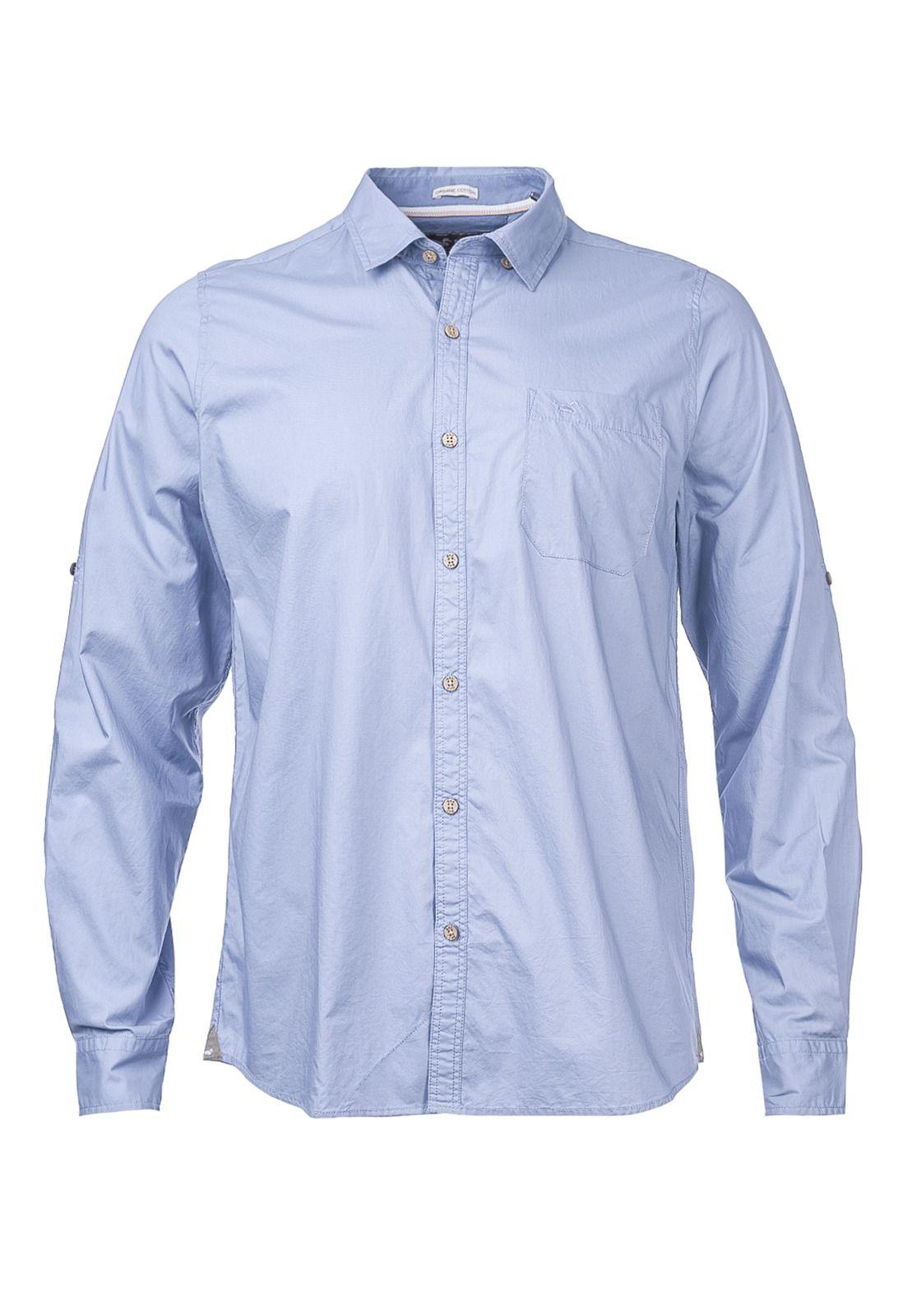 Camisa Algodón Orgánico Galiton Azul Hombre-1