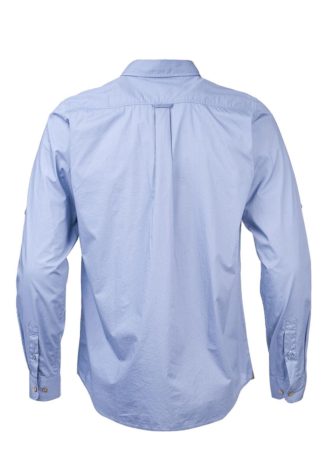 Camisa Algodón Orgánico Galiton Azul Hombre-3