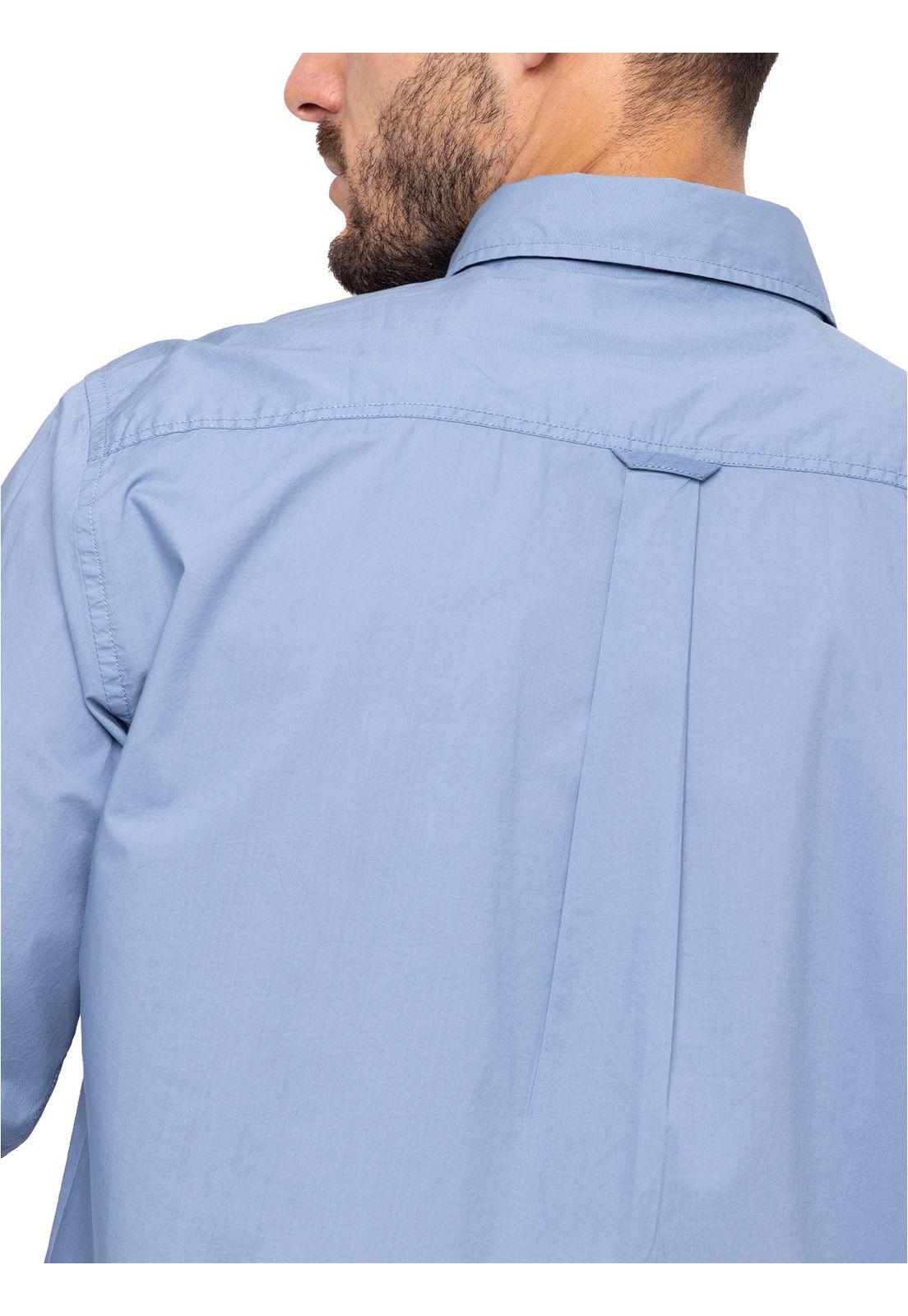 Camisa Algodón Orgánico Galiton Azul Hombre-6