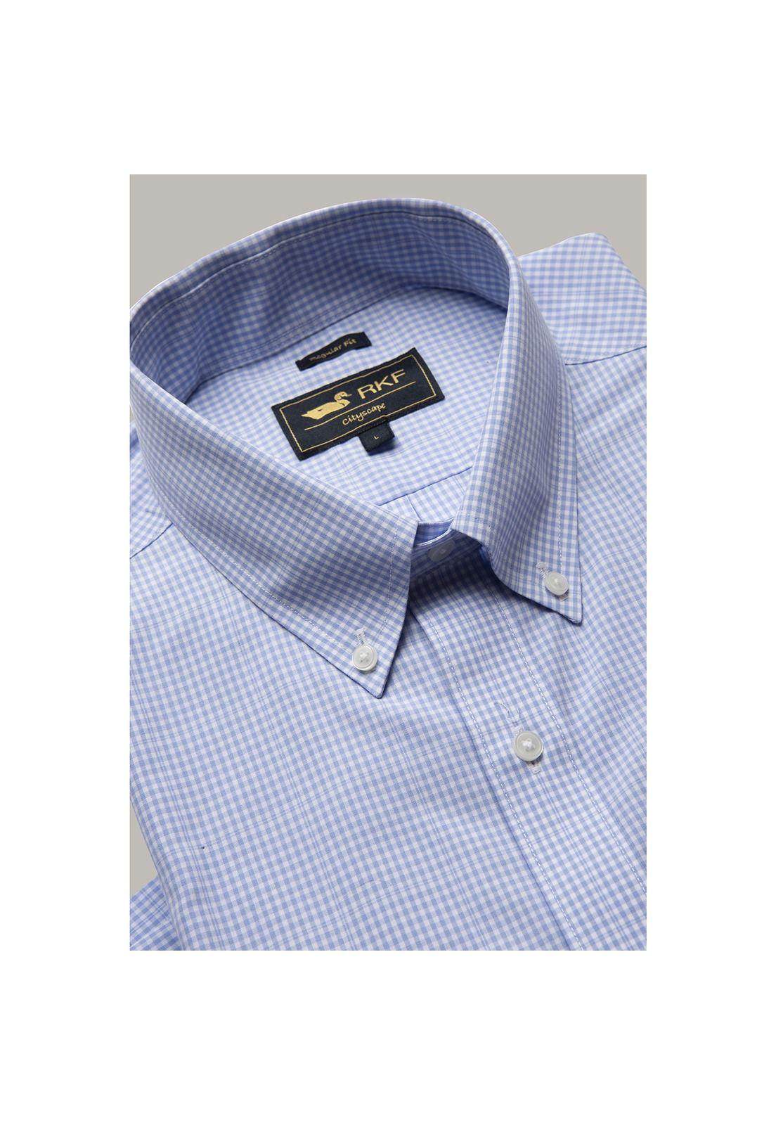 Camisa Libre de Arrugas Rockford Celeste-0