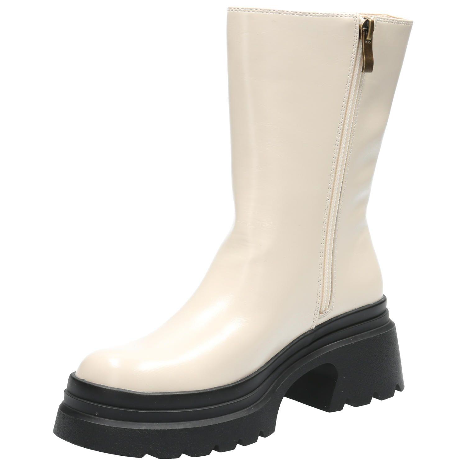 Botín Mujer Audrey Beige-4