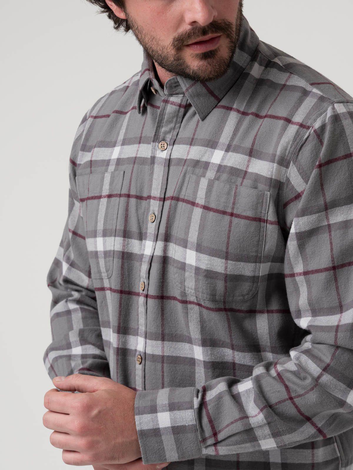 Camisa Algodón Orgánico Hombre Padua Gris-6