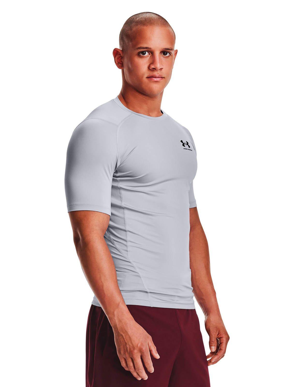 Primera capa superior Manga Corta para hombre HeatGear gris -3