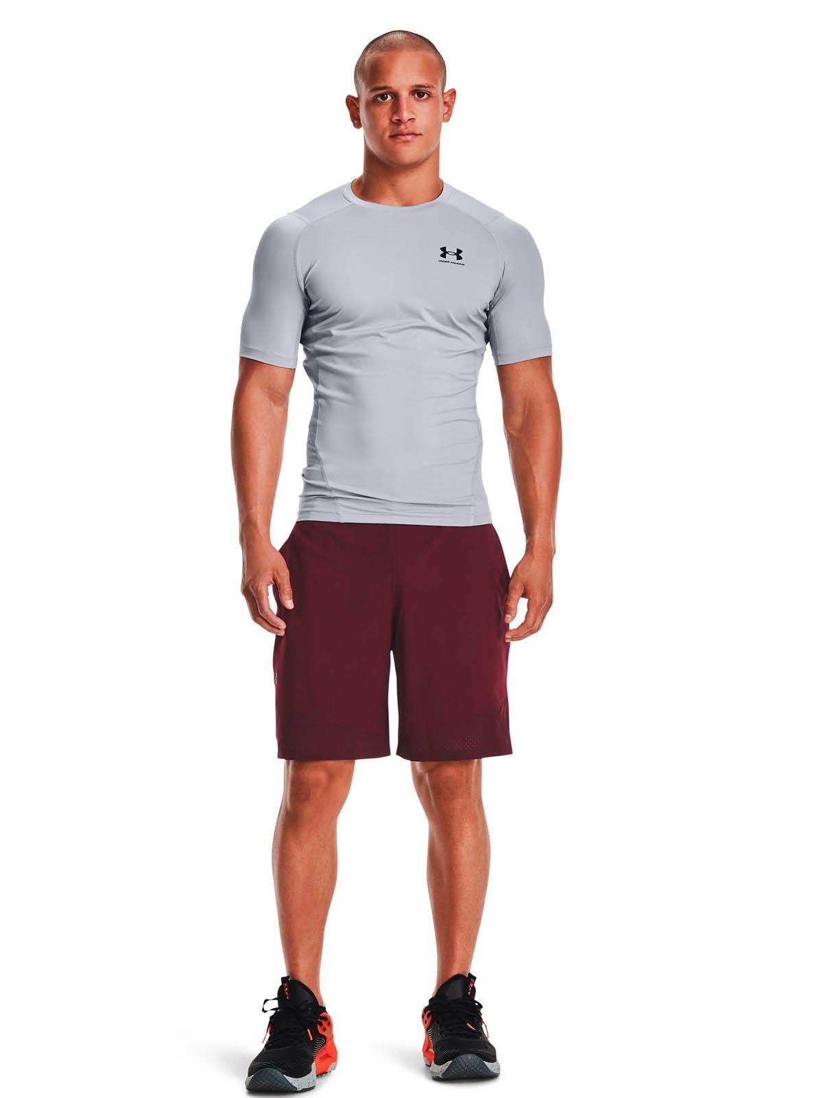 Primera capa superior Manga Corta para hombre HeatGear gris -5