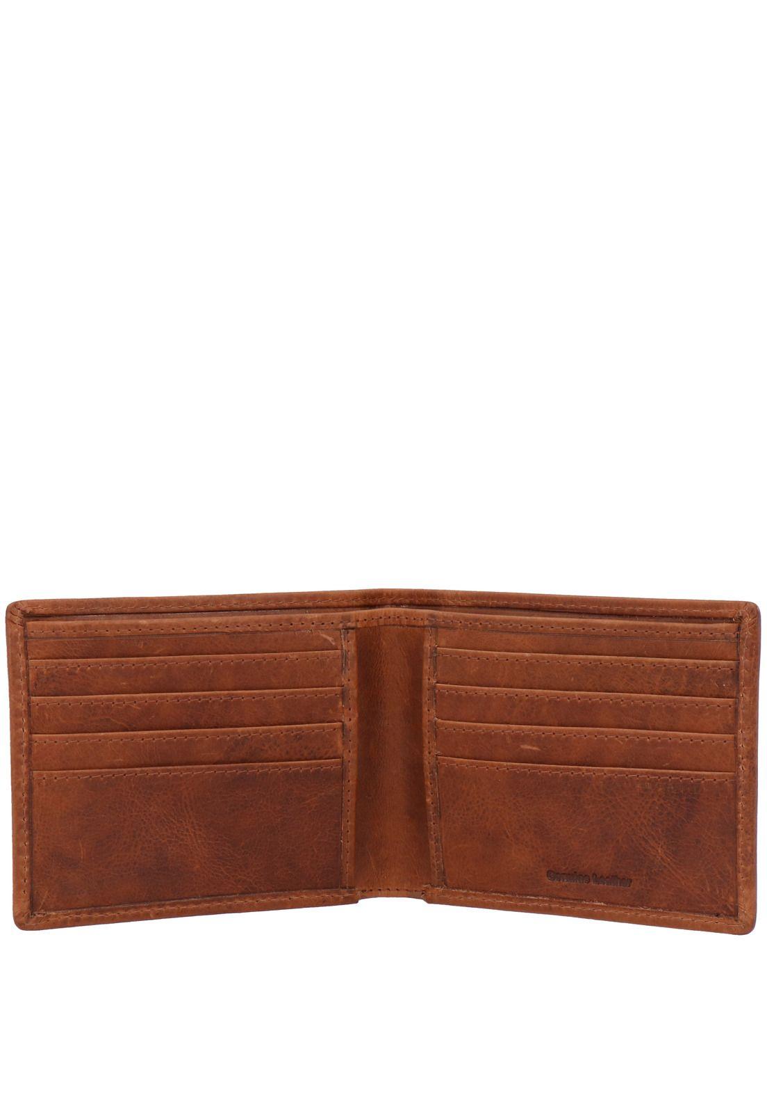 Billetera Cuero Hombre Om Simple Café-2